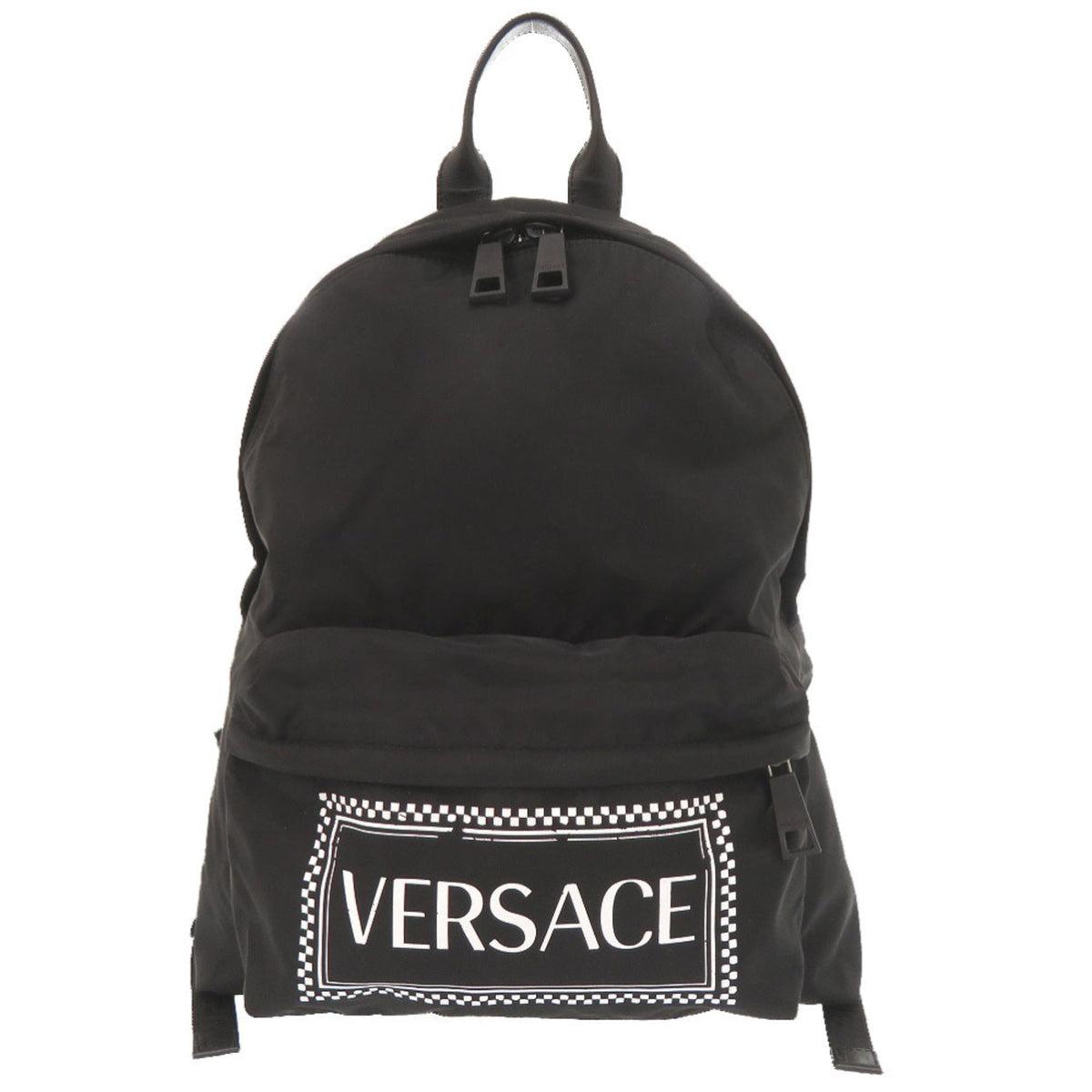 Versace Black Nylon Backpack (Pre-Owned)