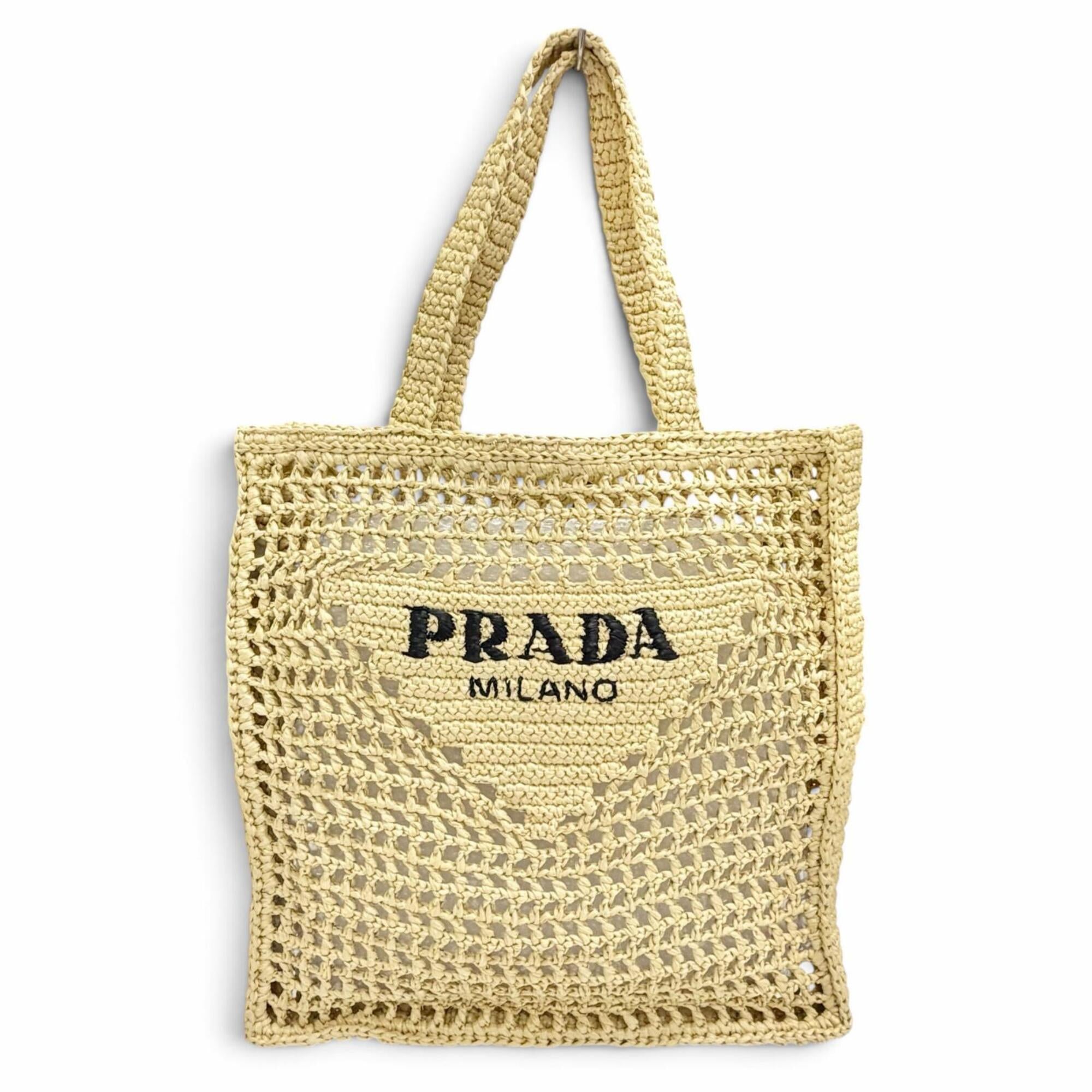 Prada Raffia Tote Bag (Pre-Owned)