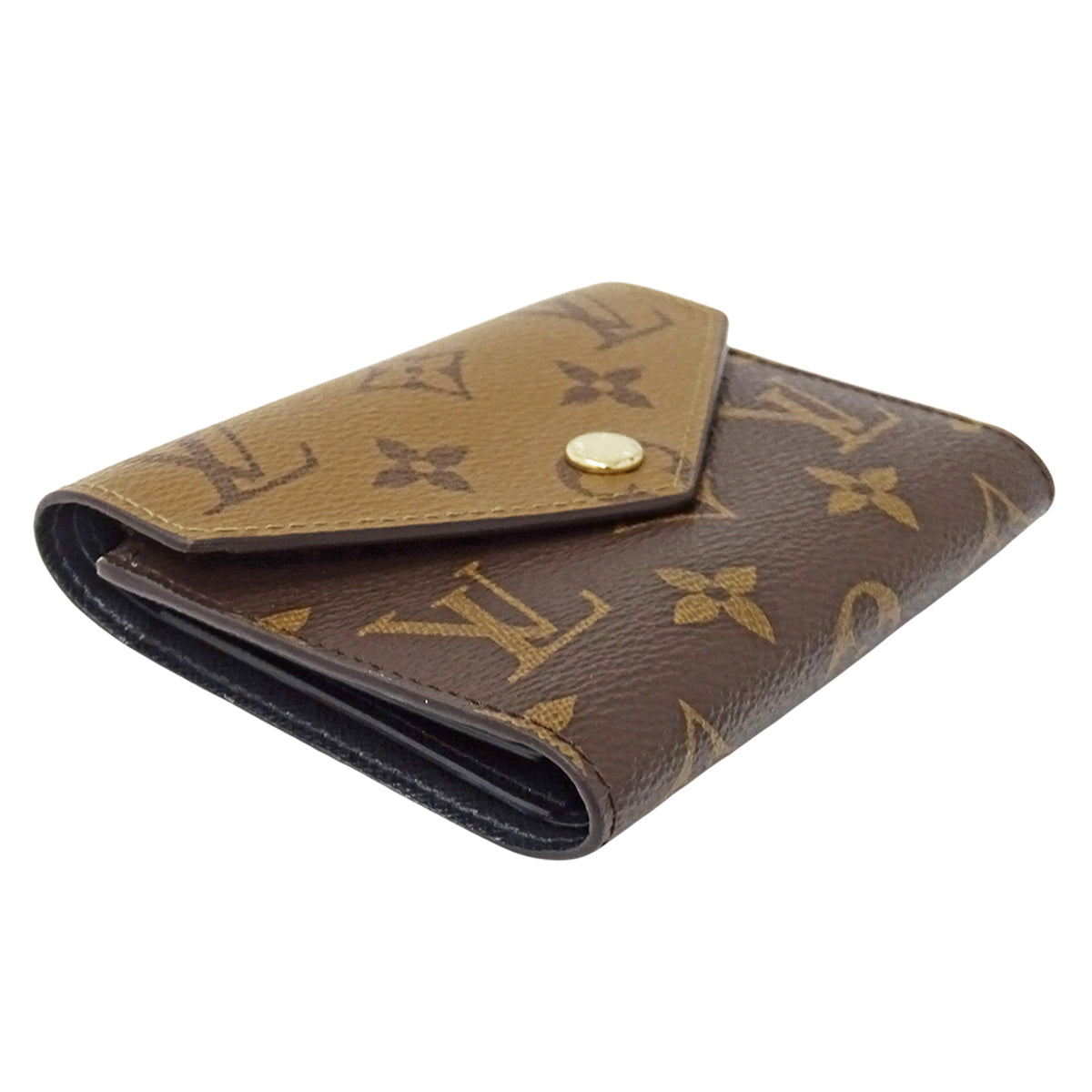 Louis Vuitton Monogram Reverse Monogram Reverse Monogram Canvas Wallet (Tri-Fold) (Pre-Owned)