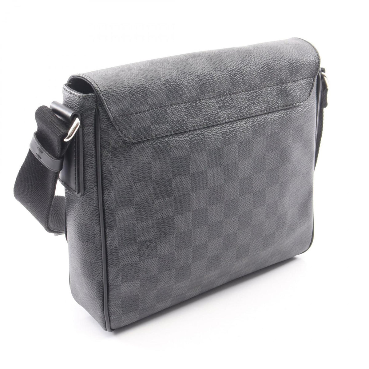 Louis Vuitton Black Damier Graphite Leather Handbag Shoulder Bag (Pre-Owned)
