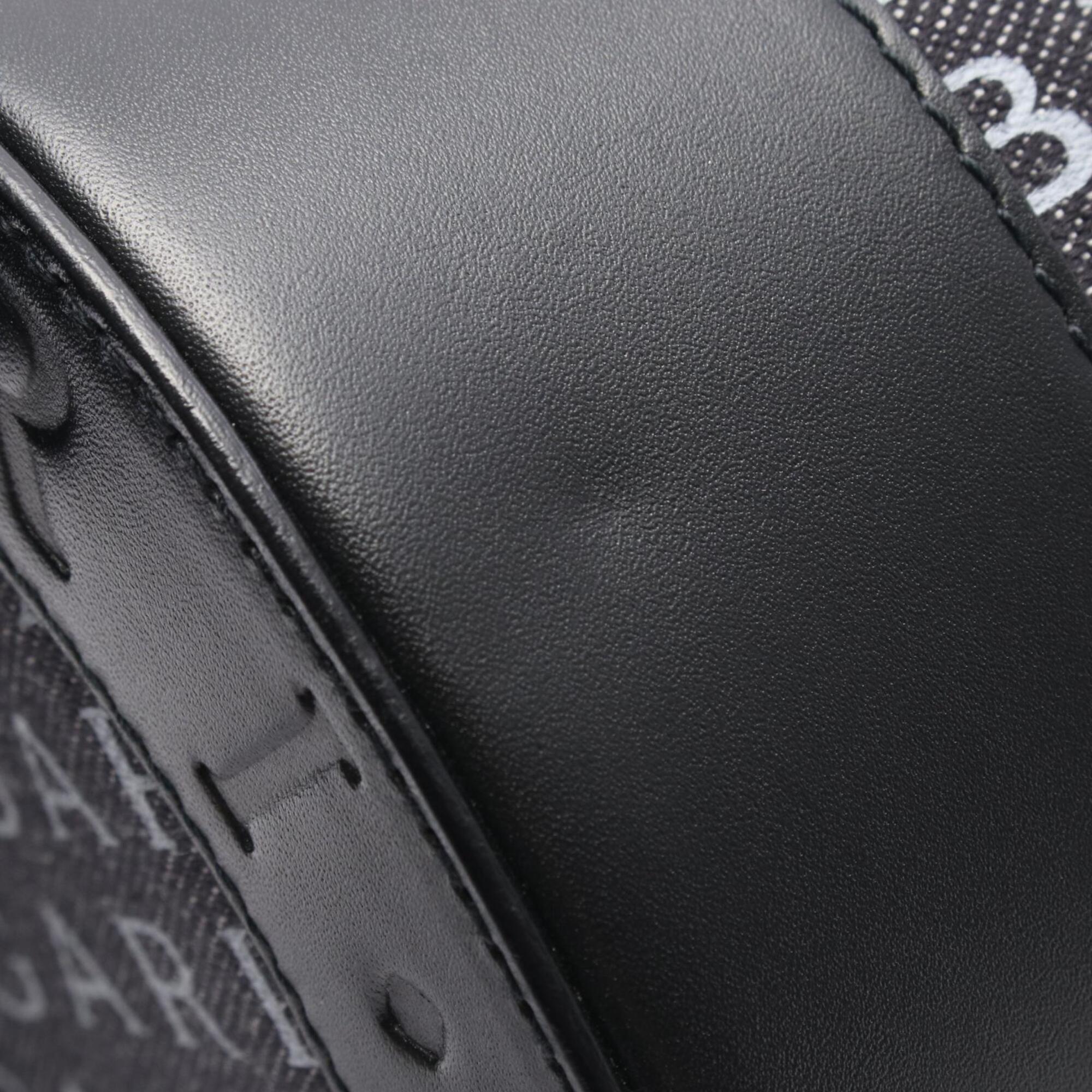 Bvlgari Logomania Black Navy Denim Leather Handbag Shoulder Bag (Pre-Owned)