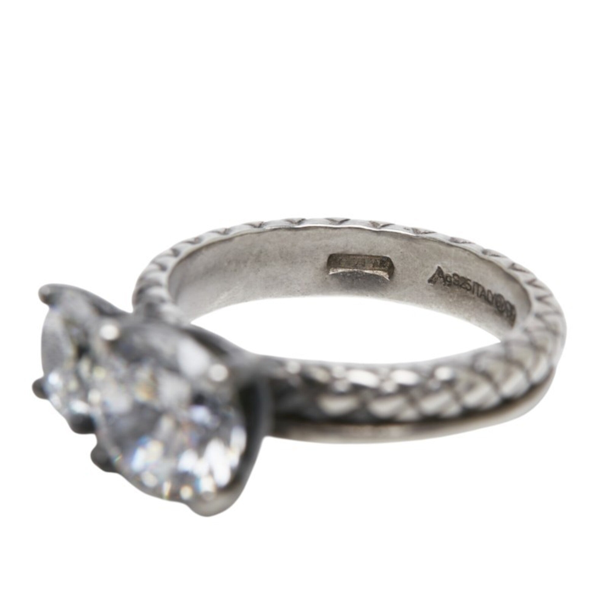 Bottega Veneta Silver Silver 925 Band Ring (Pre-Owned)