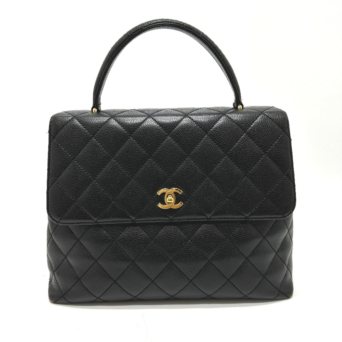 Chanel Black Leather Handbag (Pre-Owned)