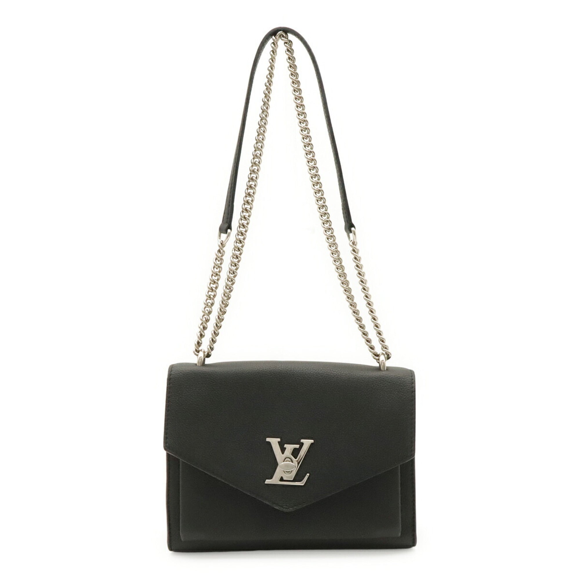 Louis Vuitton Noir Leather Pochette Shoulder Bag (Pre-Owned)