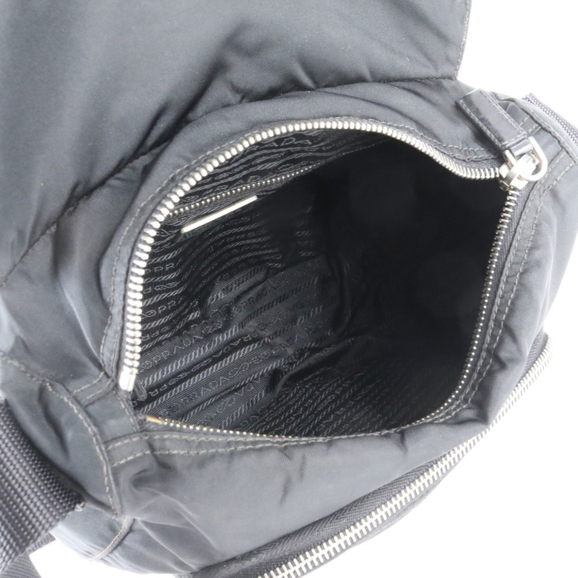 Prada Black Nylon Leather Shoulder Bag (Pre-Owned)