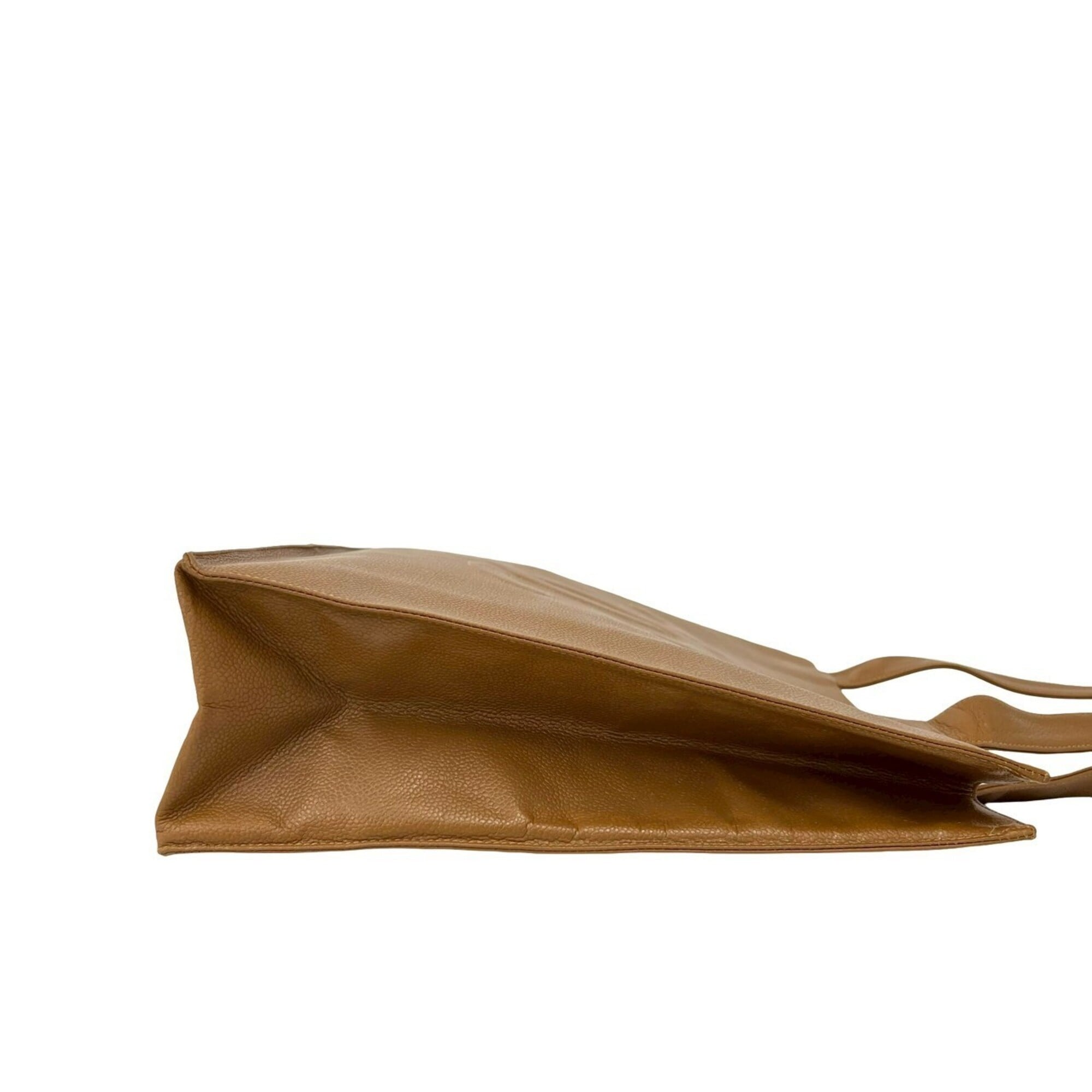 Chanel Brown Grained Calfskin Tote Bag (Pre-Owned)