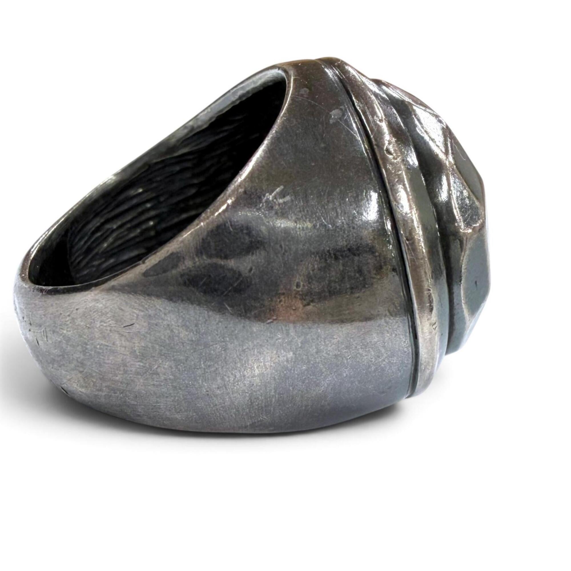 Bottega Veneta Silver Silver 925 Band Ring (Pre-Owned)