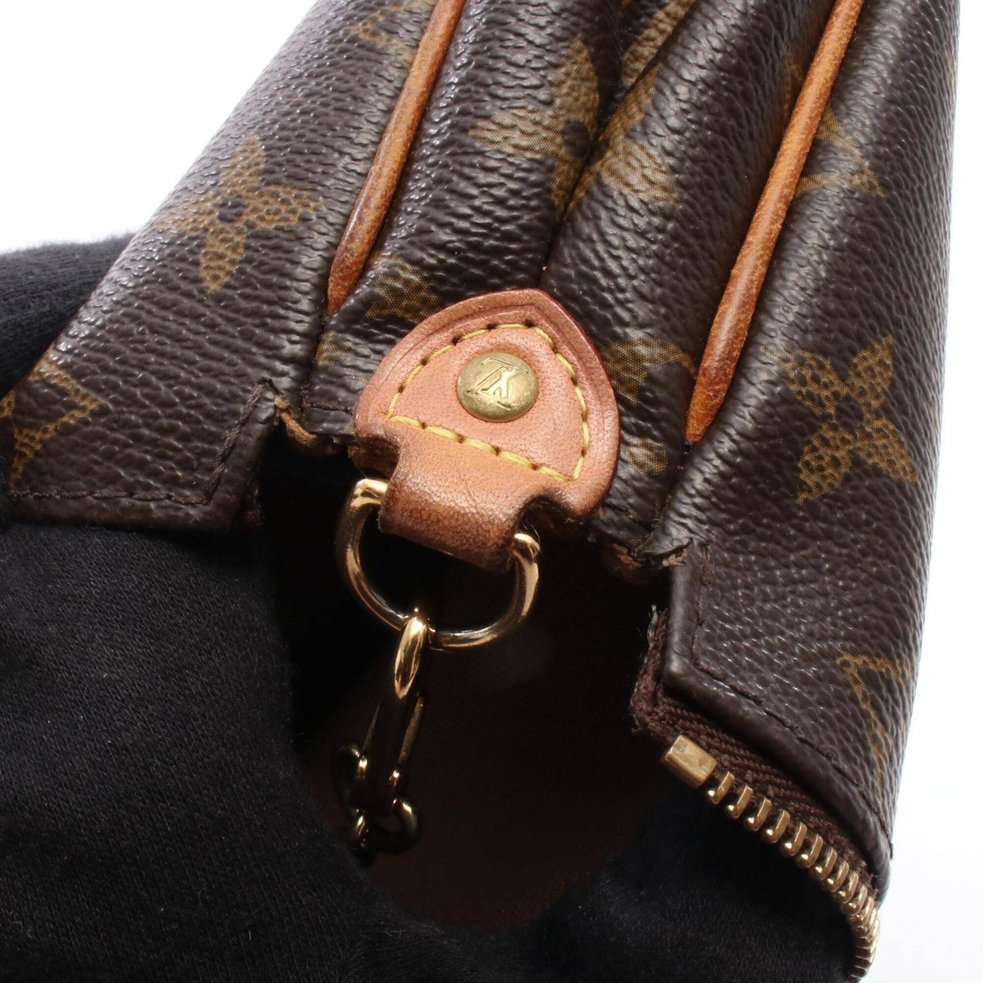 Louis Vuitton Brown Monogram Coated Canvas Leather Handbag Shoulder Bag (Pre-Owned)