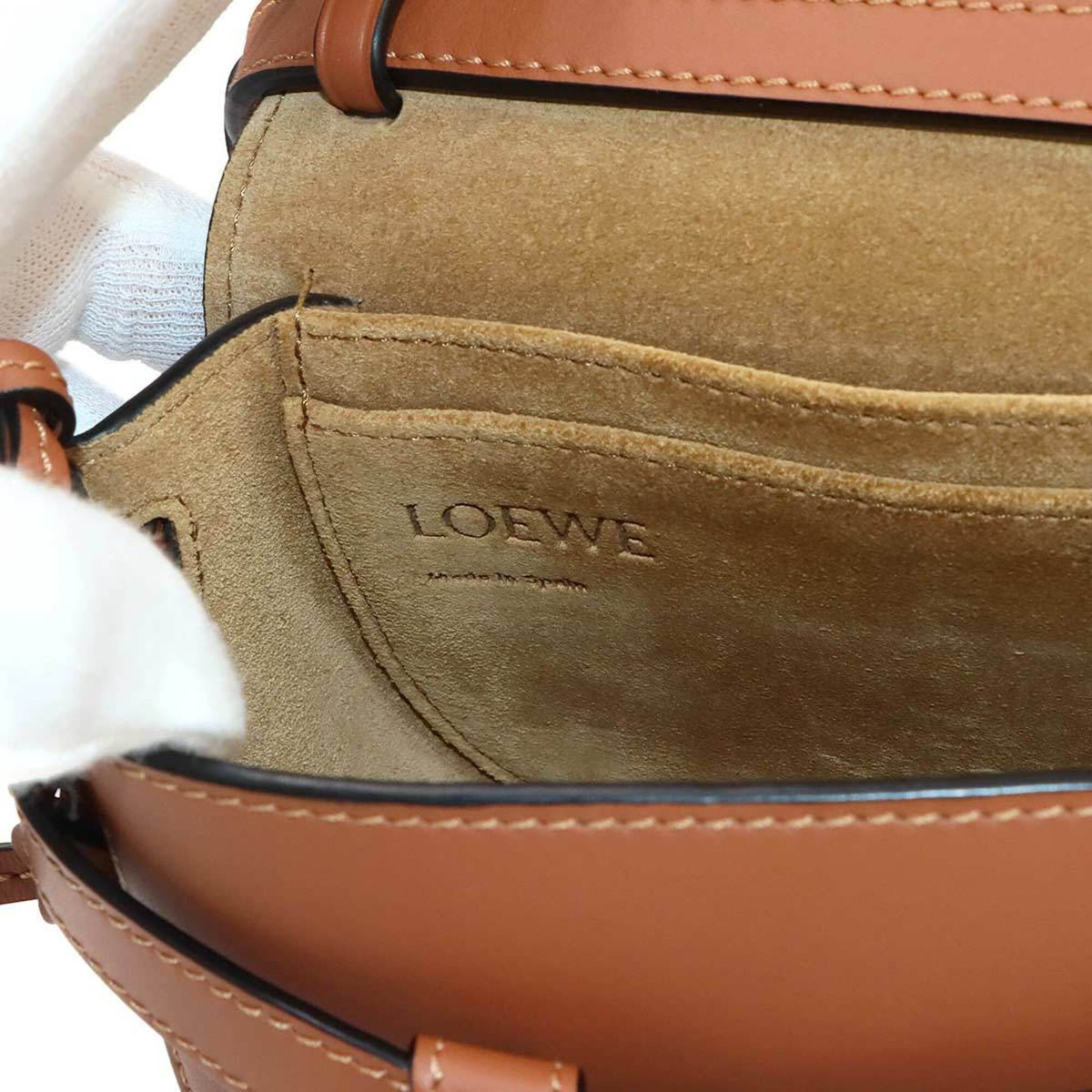 Loewe Brown Leather Handbag Shoulder Bag (Pre-Owned)