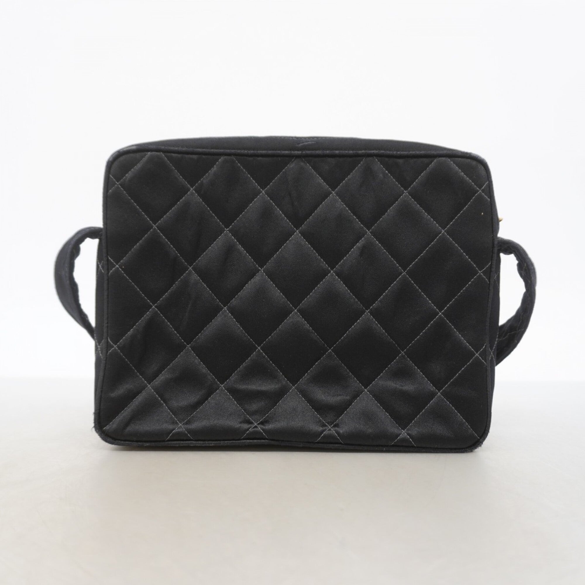Chanel Black Satin Shoulder Bag (Pre-Owned)