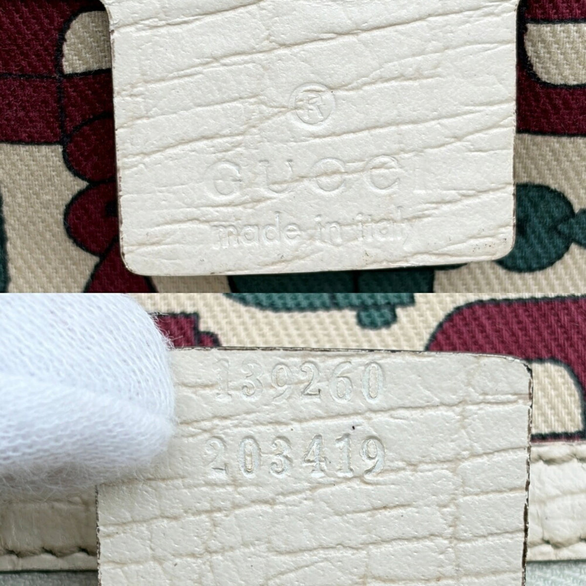 Gucci Ivory Gg Canvas Leather Tote Bag (Pre-Owned)