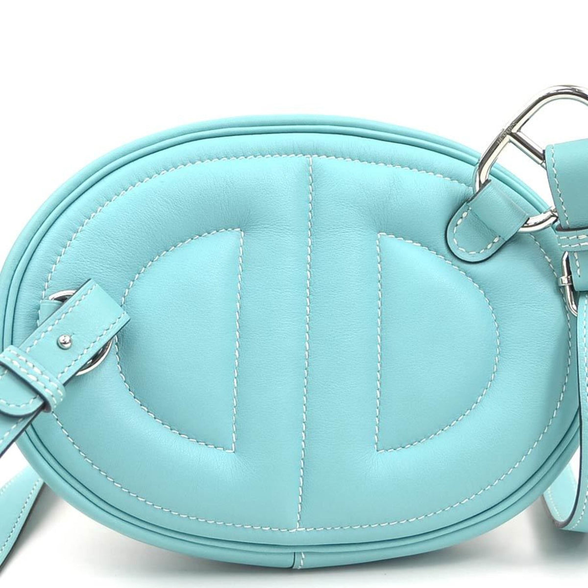 Hermes Blue Atoll Swift Leather Shoulder Bag (Pre-Owned)