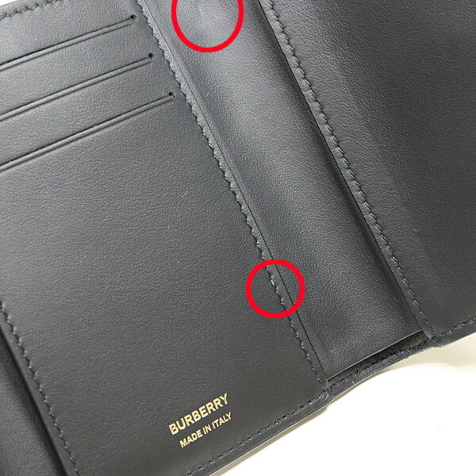 Burberry Black Leather Wallet (Tri-Fold) (Pre-Owned)