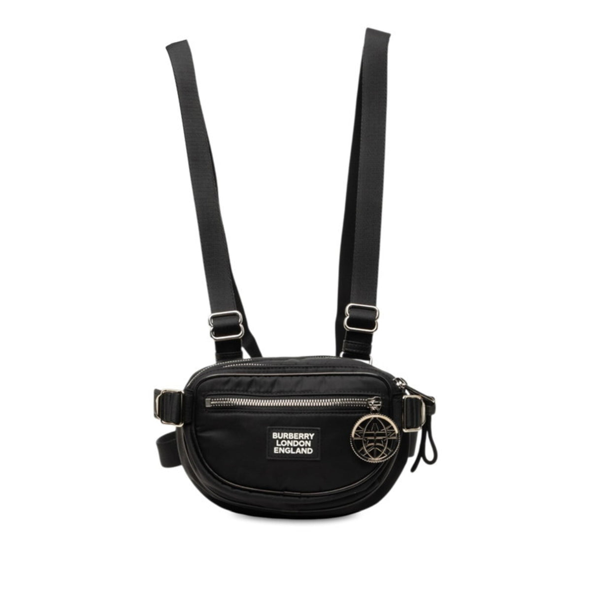 Burberry Black Nylon Leather Sling Bag (Pre-Owned)