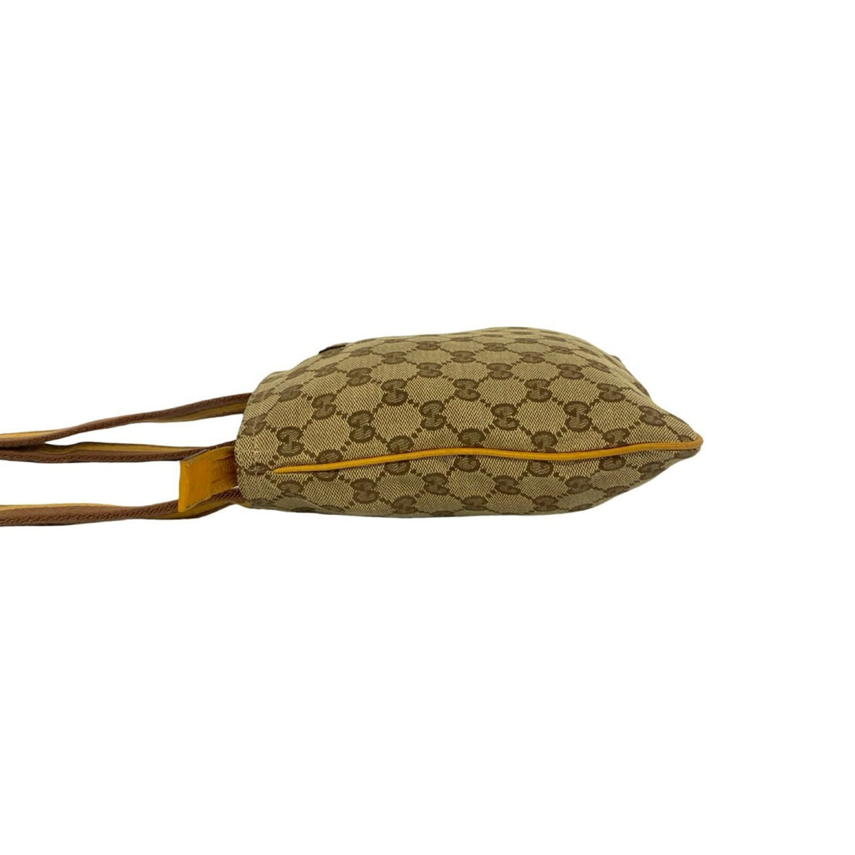 Gucci Brown Canvas Leather Crossbody Bag Pochette Shoulder Bag (Pre-Owned)