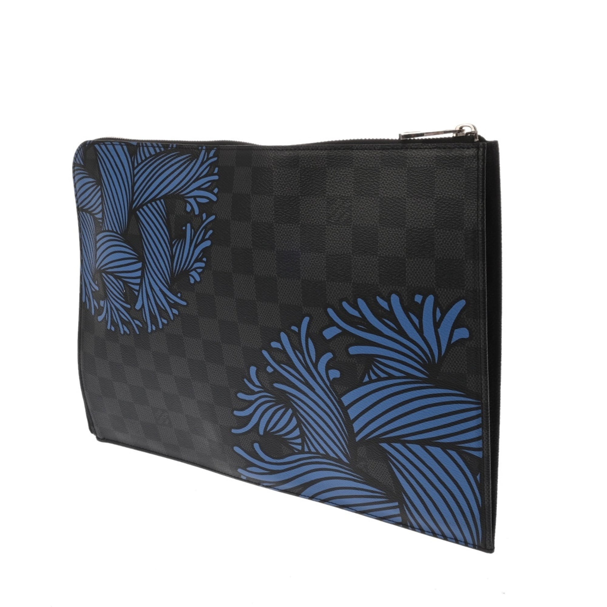 Louis Vuitton Black Damier Graphite Clutch Bag Pochette (Pre-Owned)