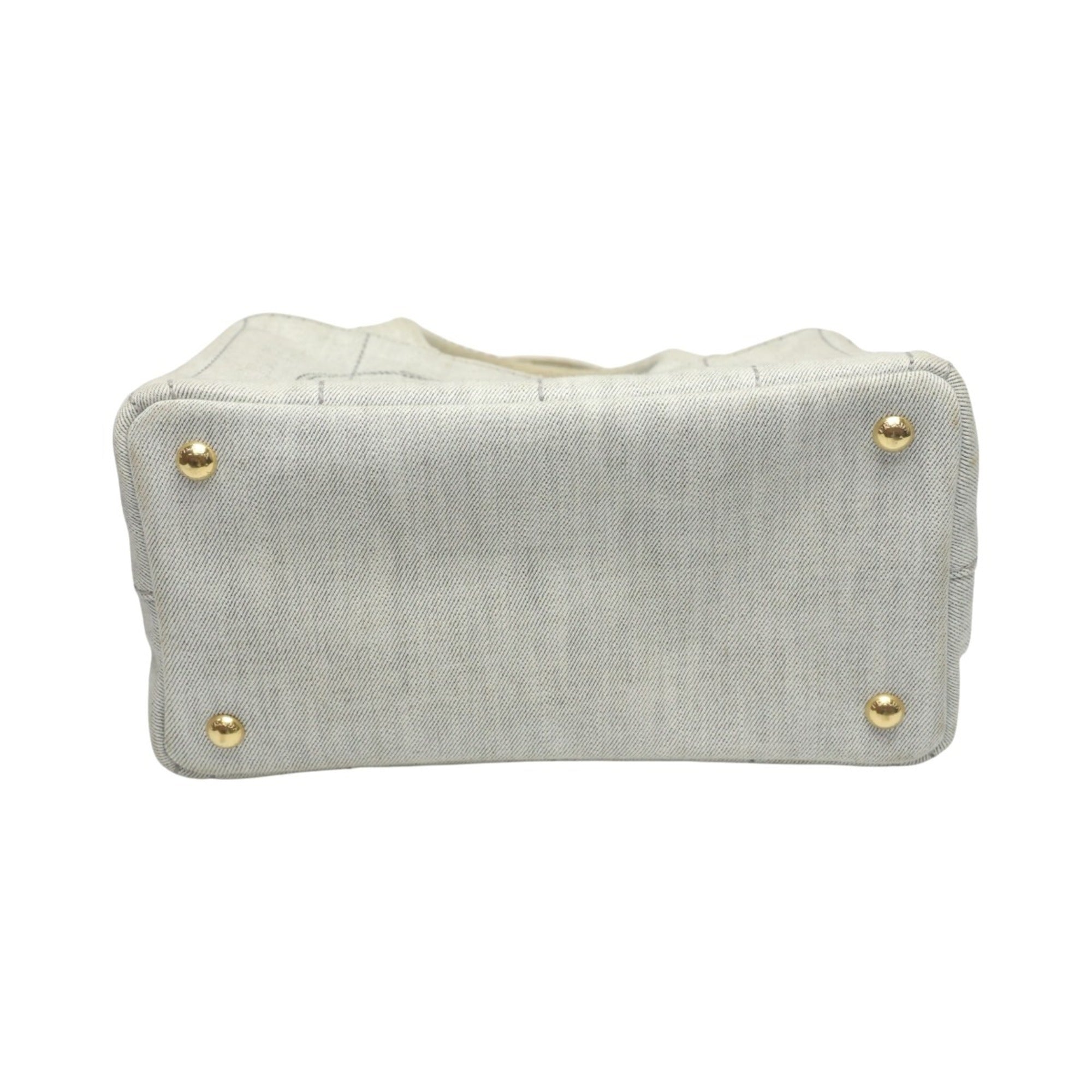 Prada White Canvas Tote Bag (Pre-Owned)