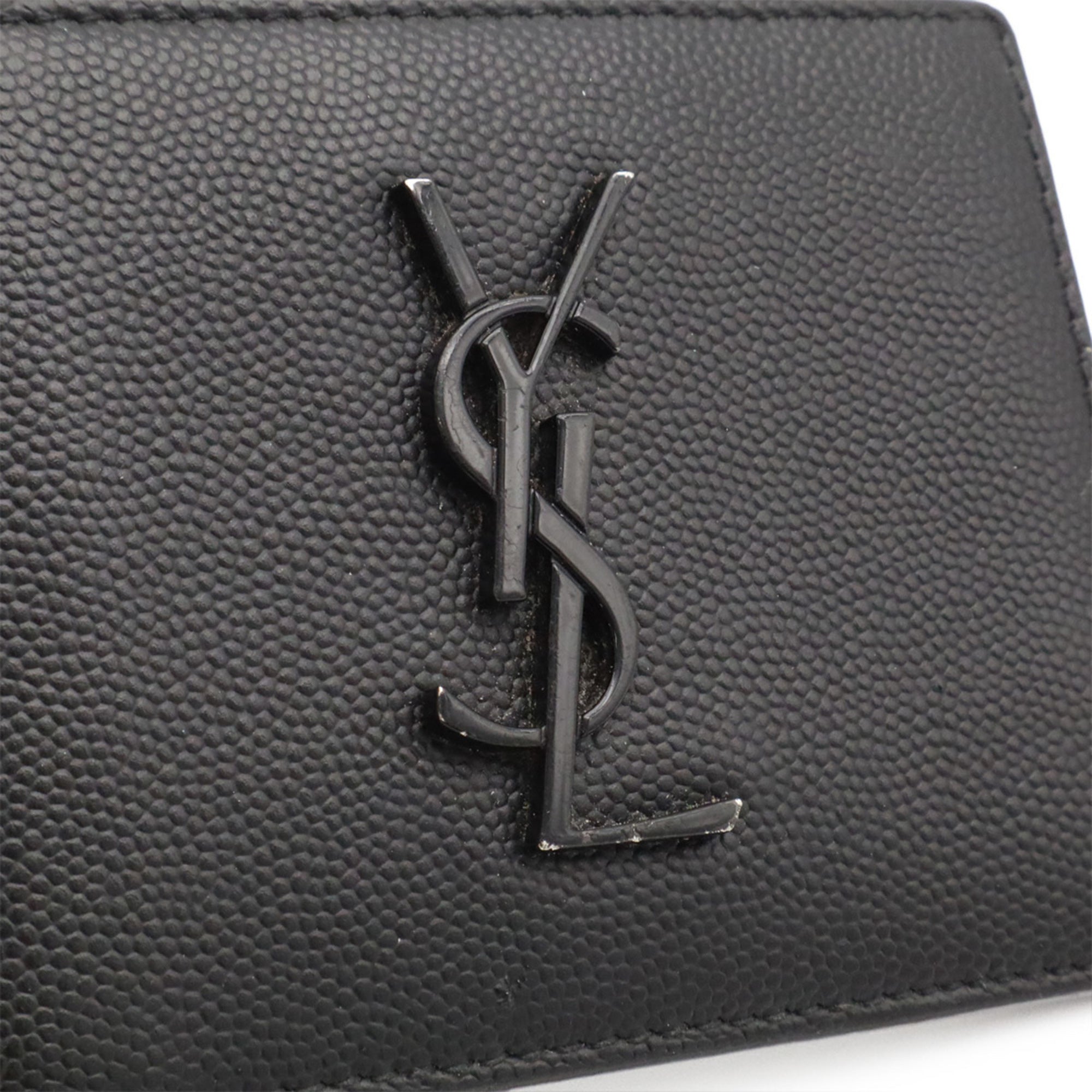 Yves Saint Laurent Black Leather Bill Wallet (Bi-Fold) (Pre-Owned)