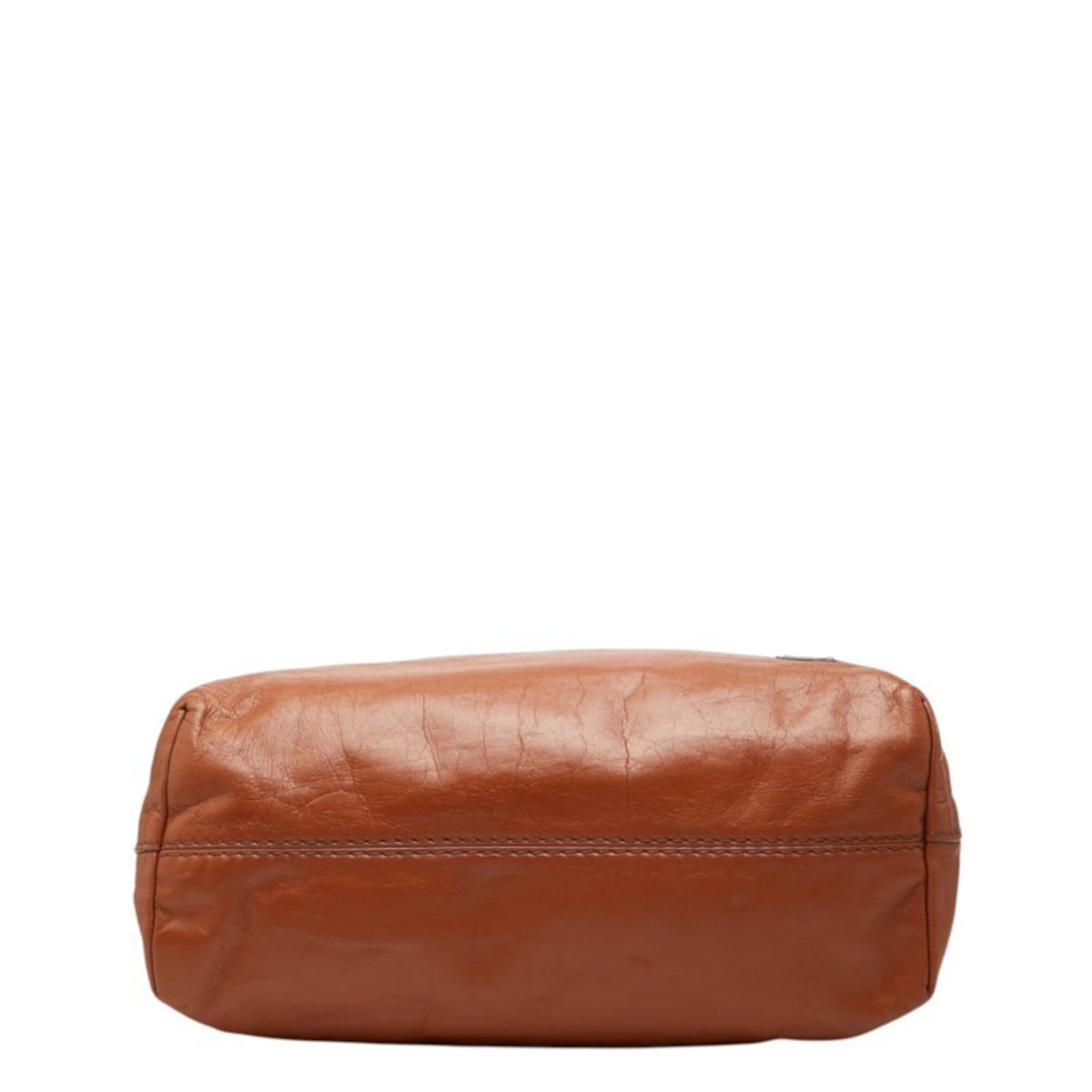 Prada Brown Leather Shoulder Bag Tote Bag (Pre-Owned)