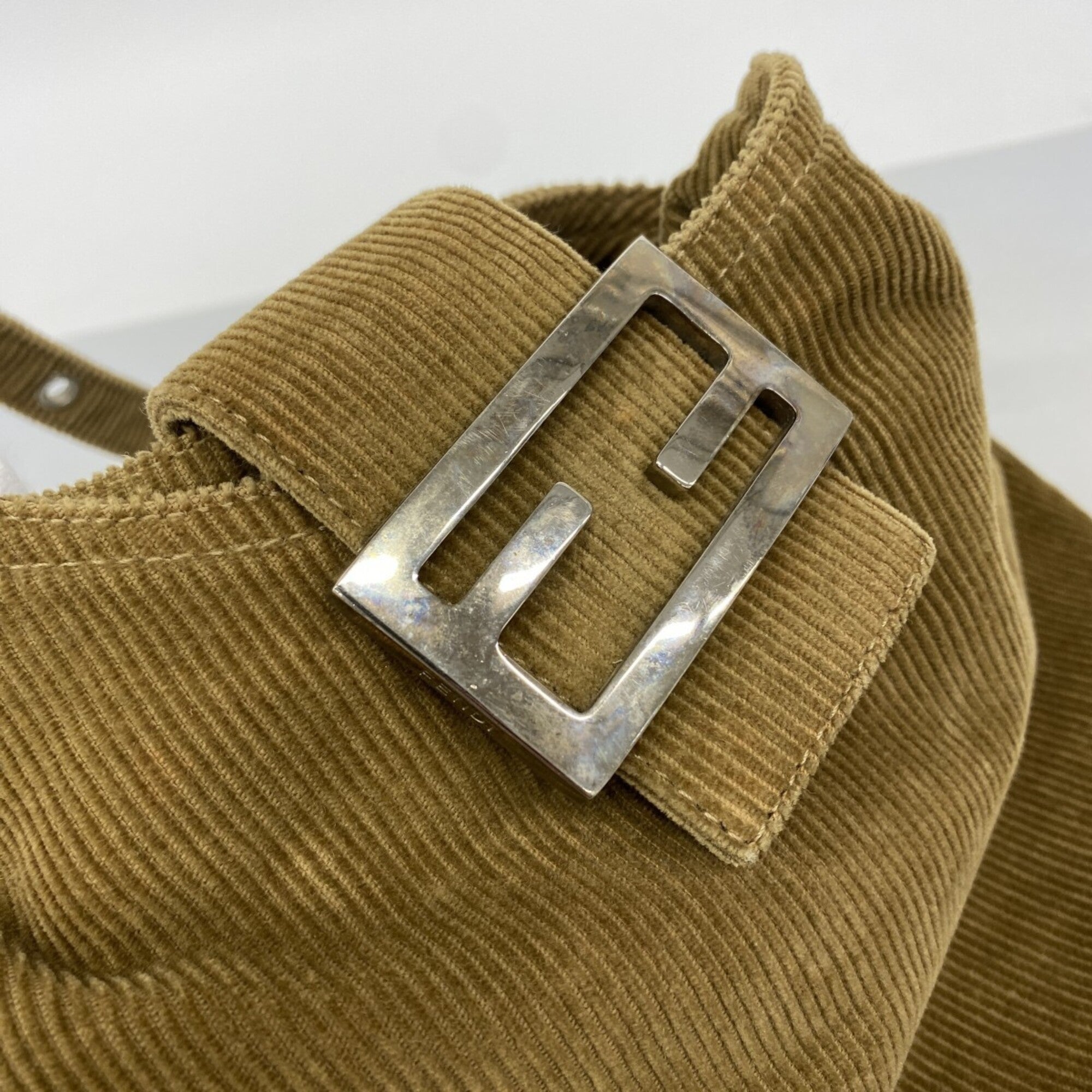 Fendi Ochre Suede Handbag (Pre-Owned)