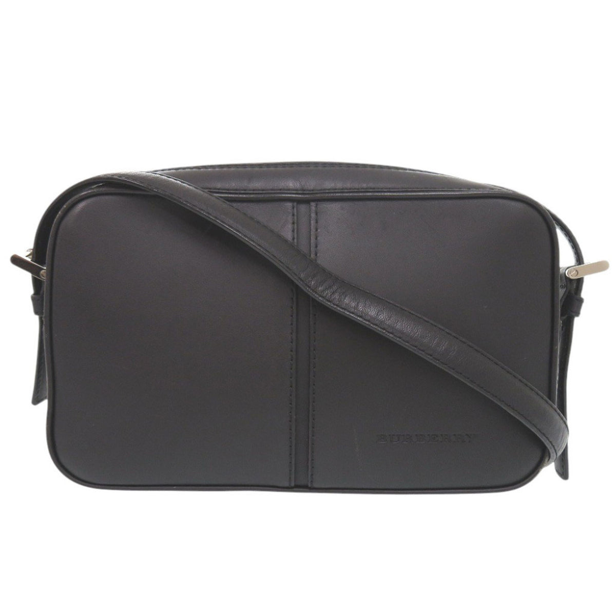 Burberry Black Leather Shoulder Bag (Pre-Owned)