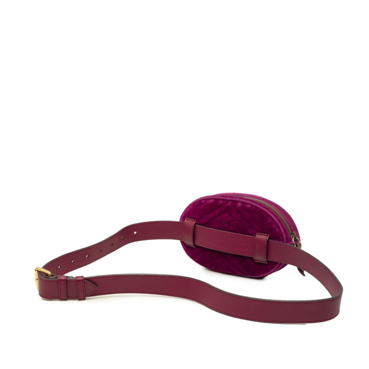 Gucci Gg Marmont Purple Velvet Leather Shoulder Bag Sling Bag (Pre-Owned)