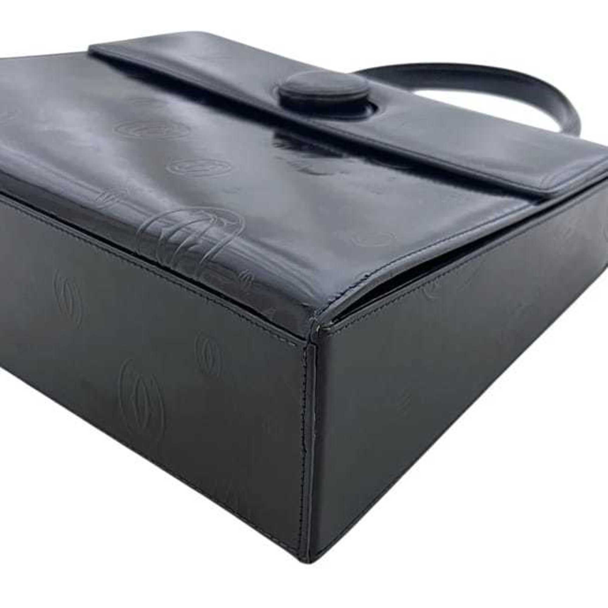Cartier Dark Navy Patent Leather Leather Handbag (Pre-Owned)