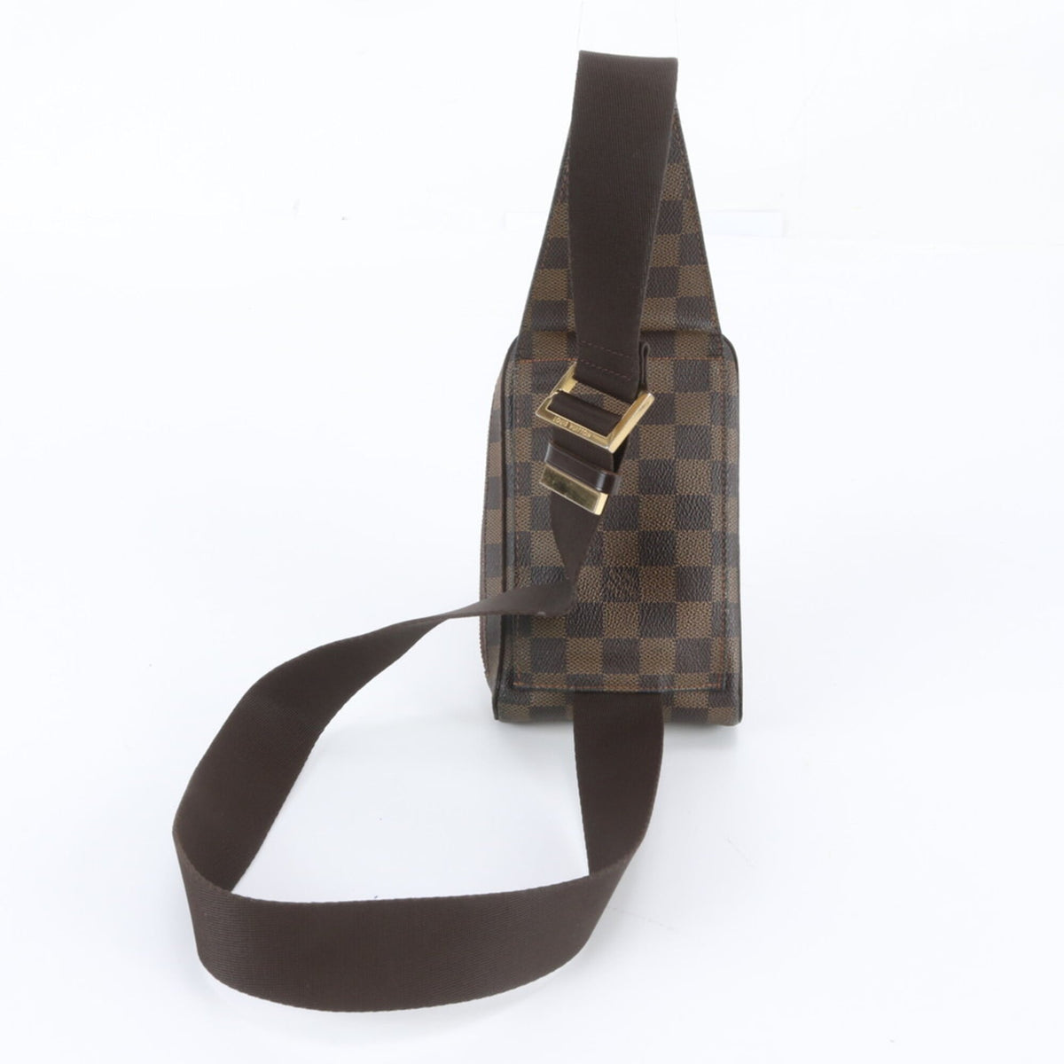 Louis Vuitton Ebene Leather Coated Canvas Pouch Sling Bag (Pre-Owned)
