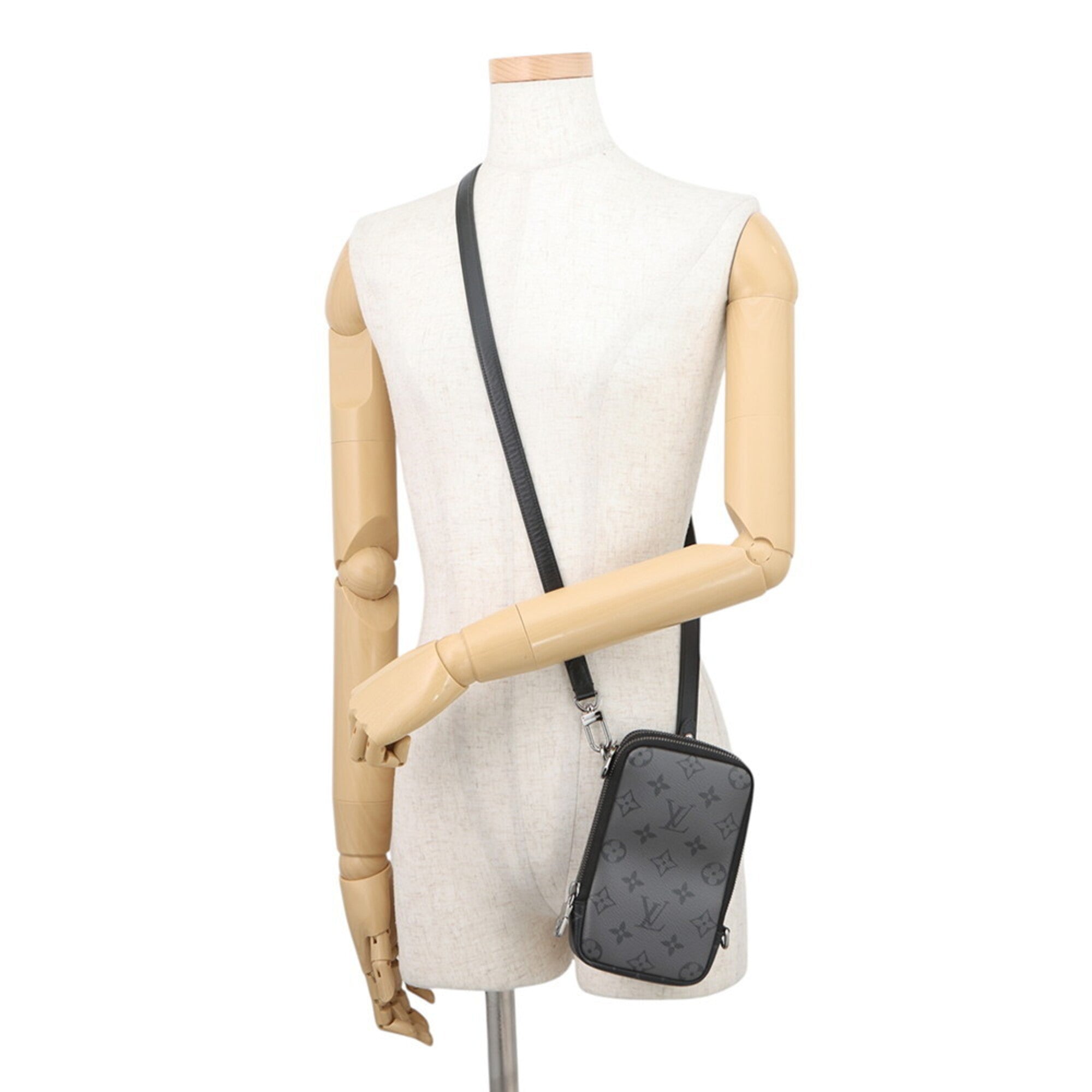 Louis Vuitton Monogram Eclipse Black Noir Monogram Eclipse Pouch Shoulder Bag (Pre-Owned)
