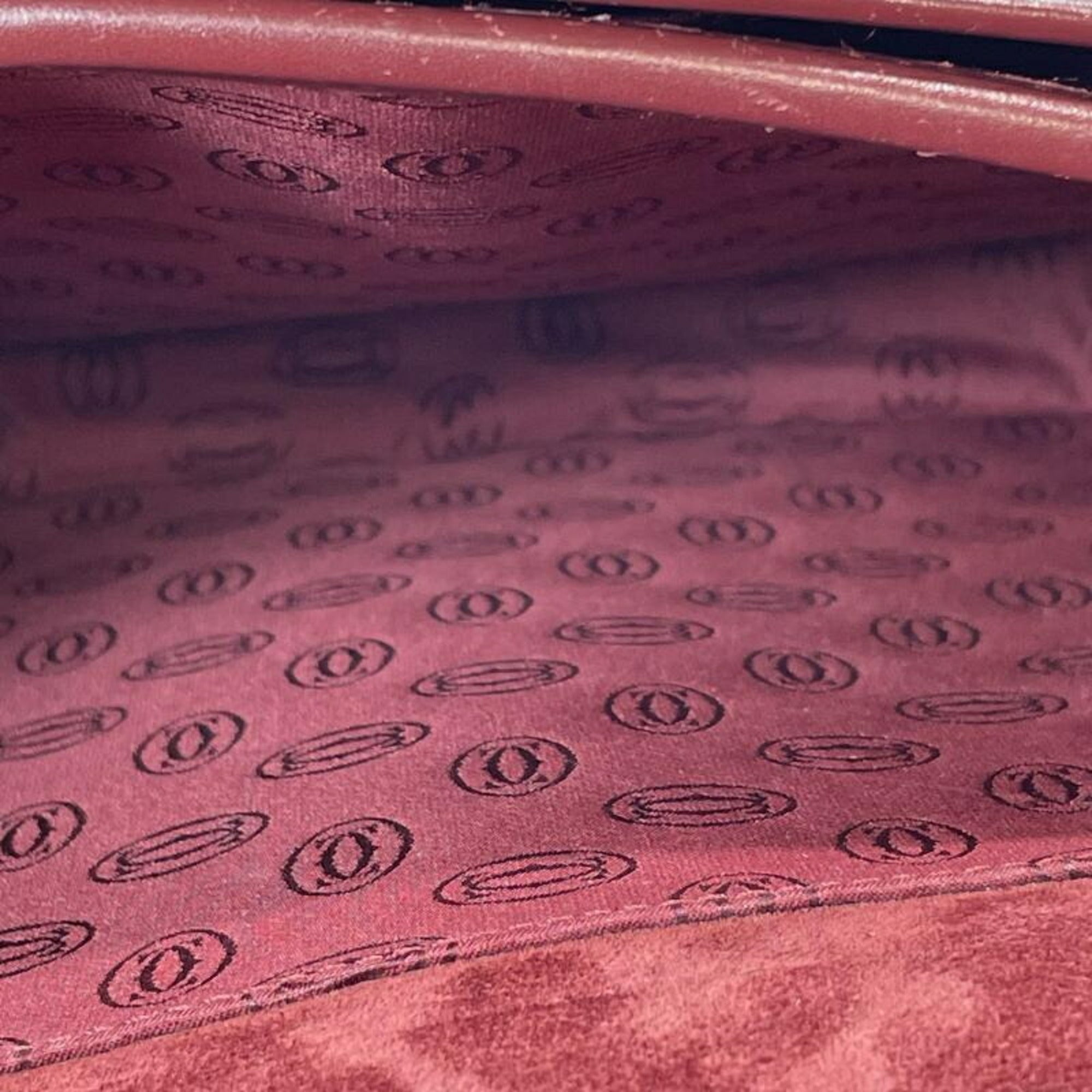 Cartier Blue Wine Red Shoulder Bag (Pre-Owned)