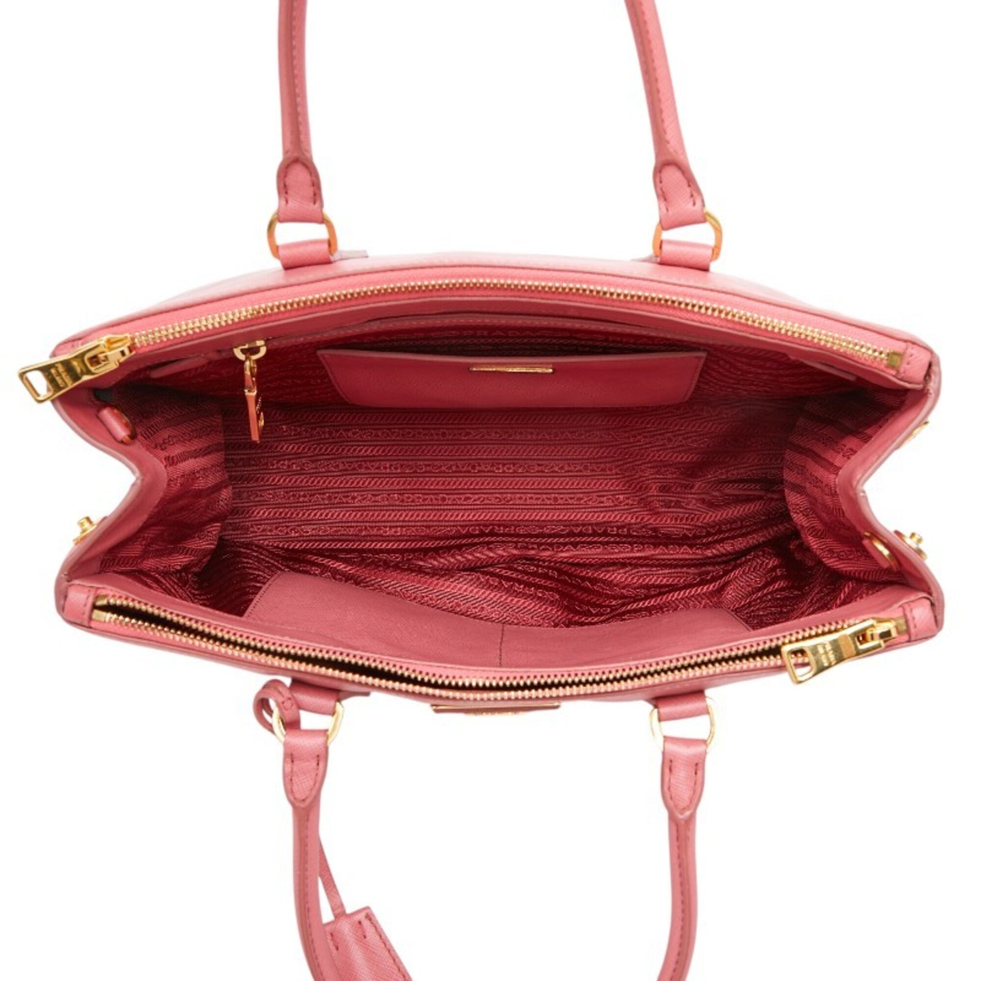 Prada Pink Leather Handbag Shoulder Bag (Pre-Owned)
