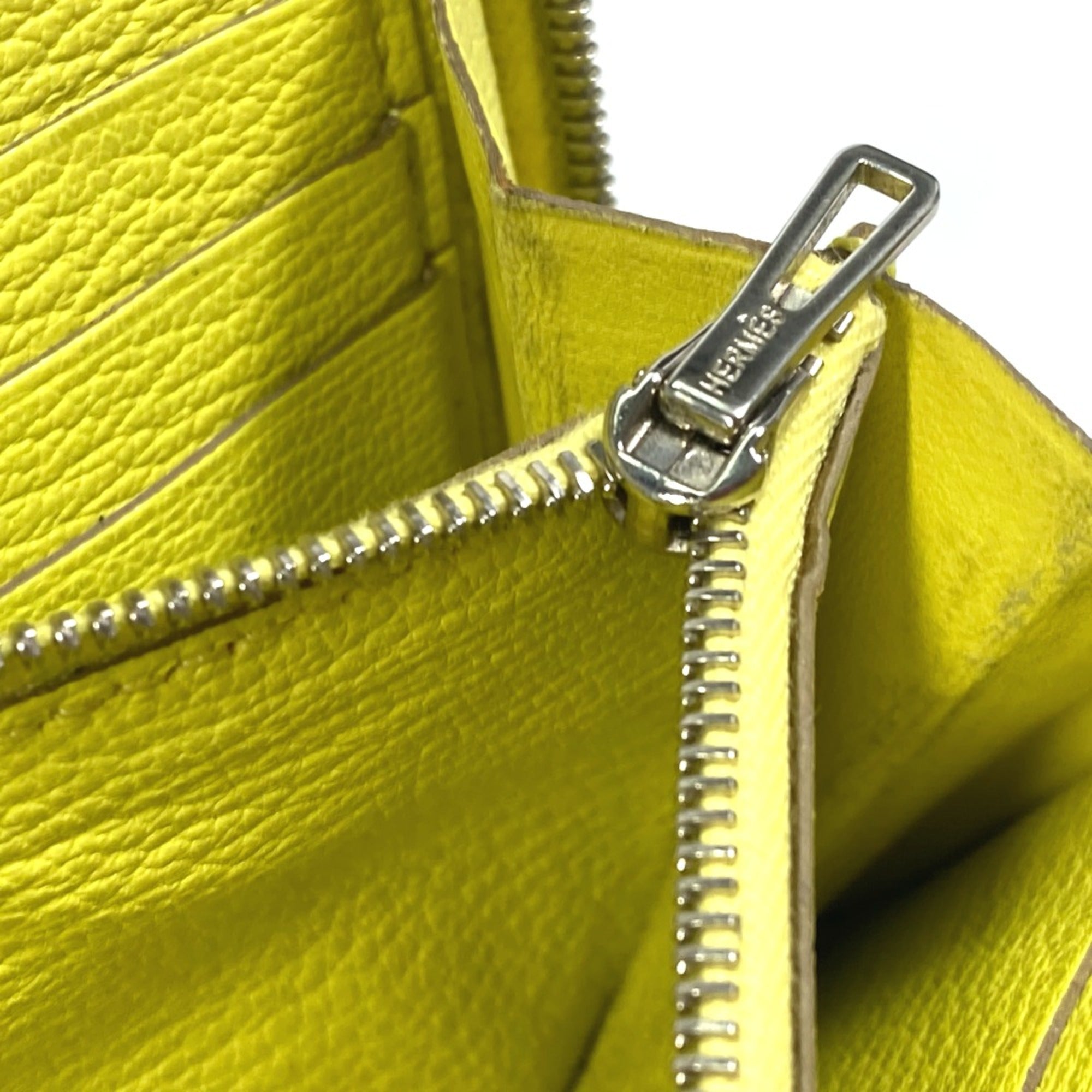 Hermes Yellow Leather Long Wallet (Bi-Fold) (Pre-Owned)