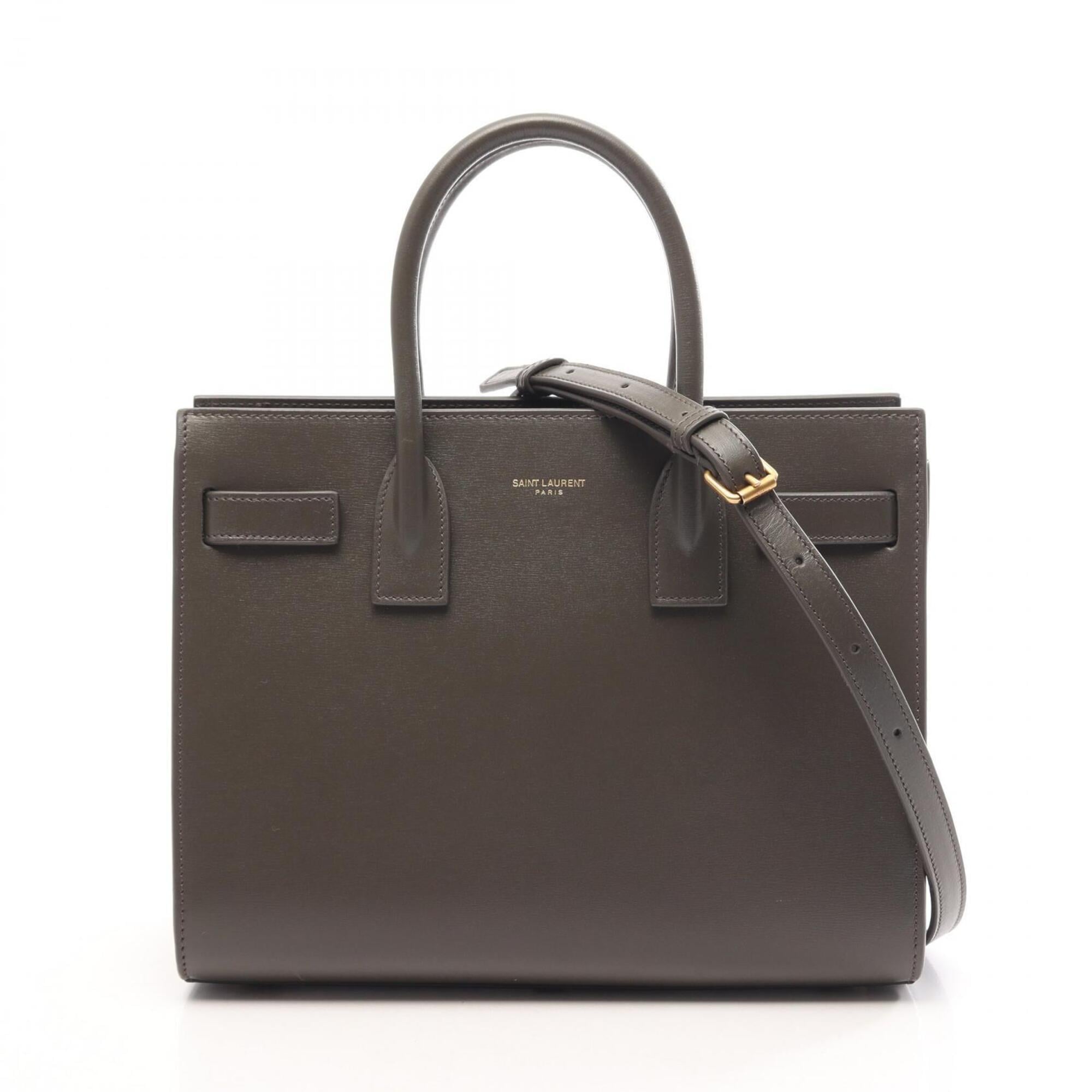 Saint Laurent Green Leather Handbag (Pre-Owned)