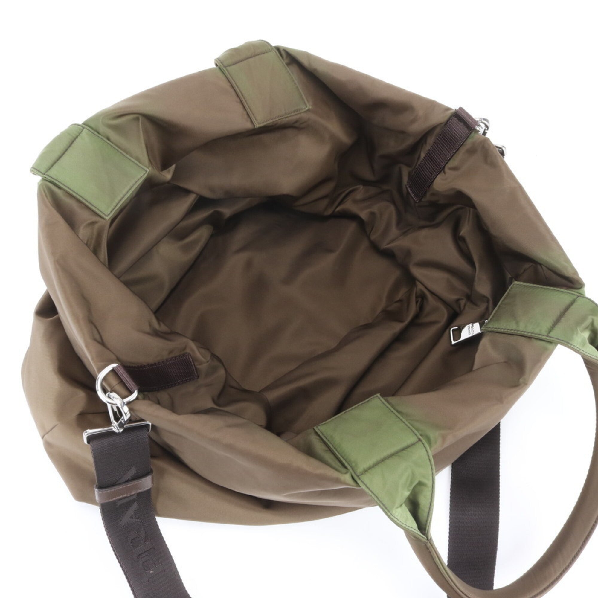 Prada Green Khaki Shoulder Bag Tote Bag (Pre-Owned)