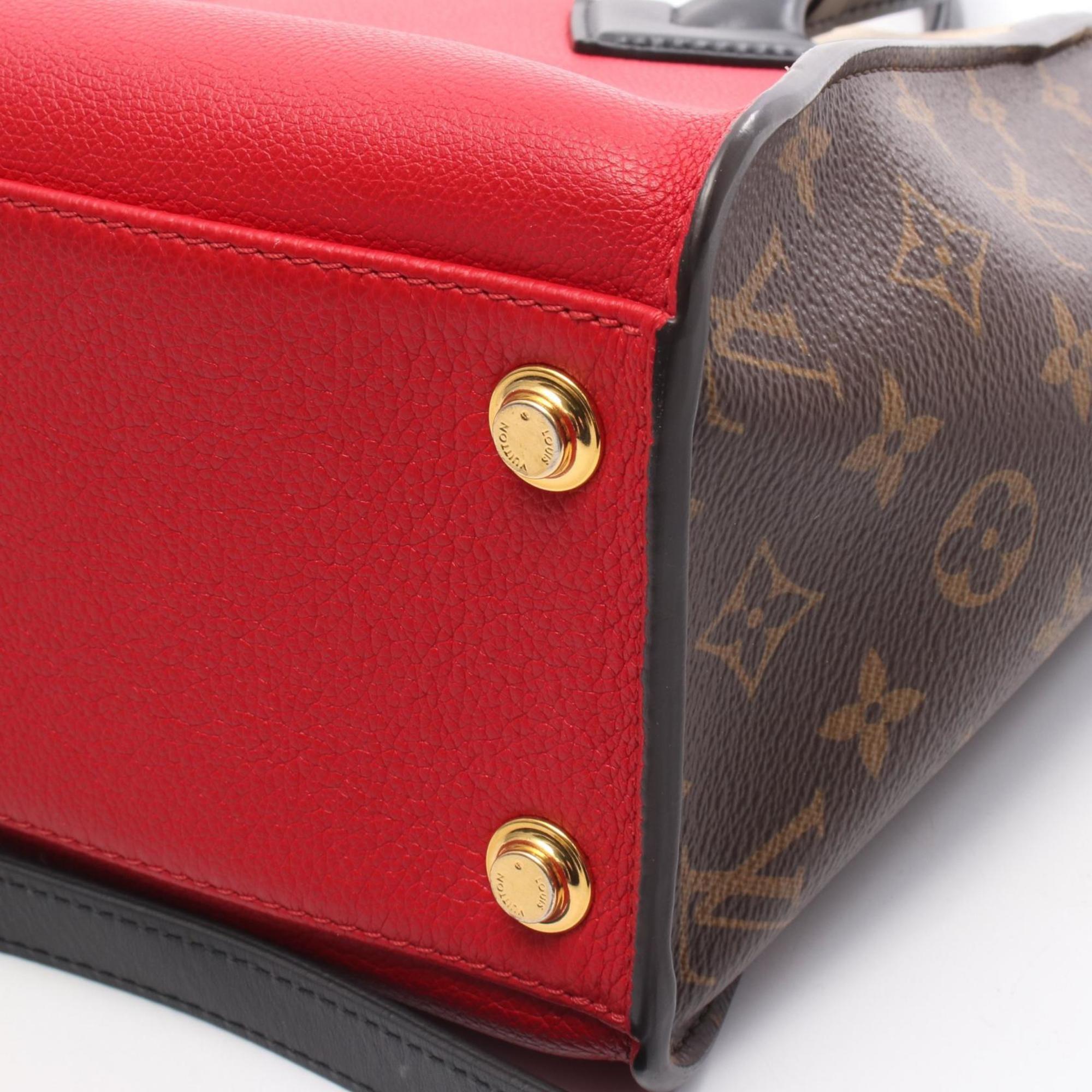Louis Vuitton Brown Monogram Multi-Color Red Color Rouge Monogram Coated Canvas Handbag (Pre-Owned)