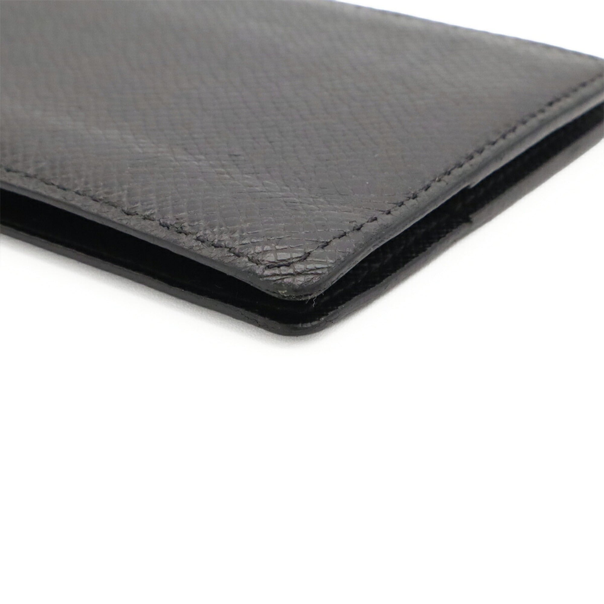 Louis Vuitton Black Noir Taiga Leather Bill Wallet (Bi-Fold) (Pre-Owned)