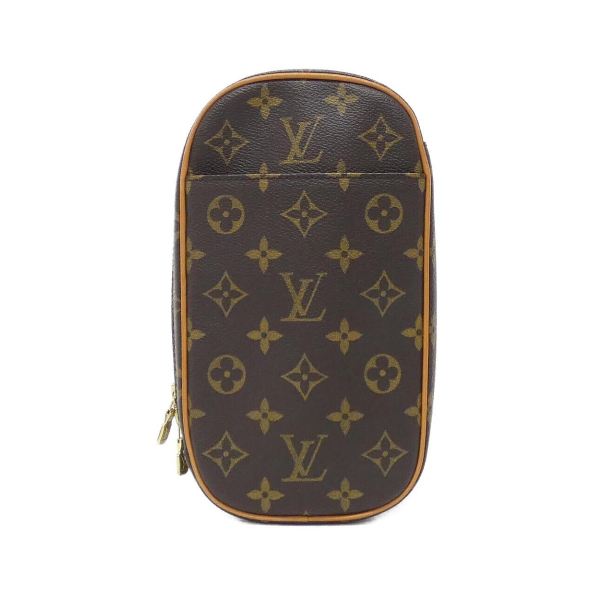 Louis Vuitton Marron Coated Canvas Pochette Shoulder Bag (Pre-Owned)