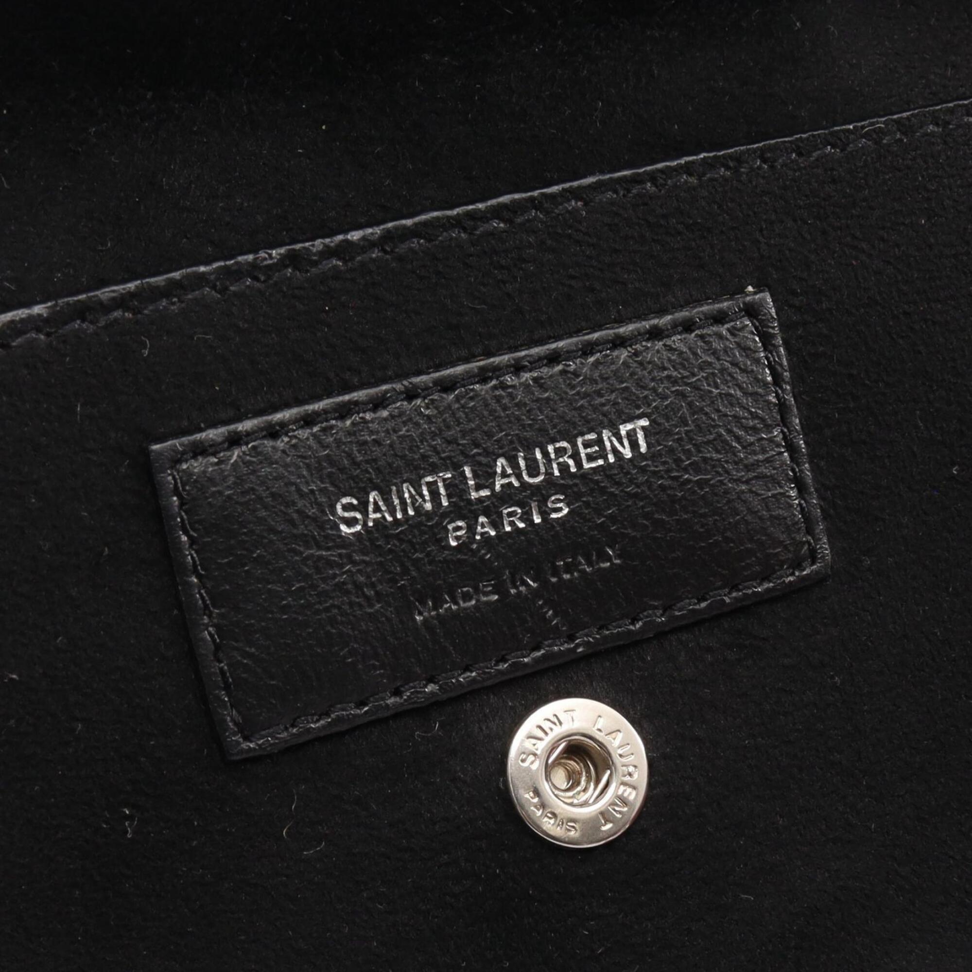 Saint Laurent Red Color Leather Handbag Pouch Shoulder Bag (Pre-Owned)