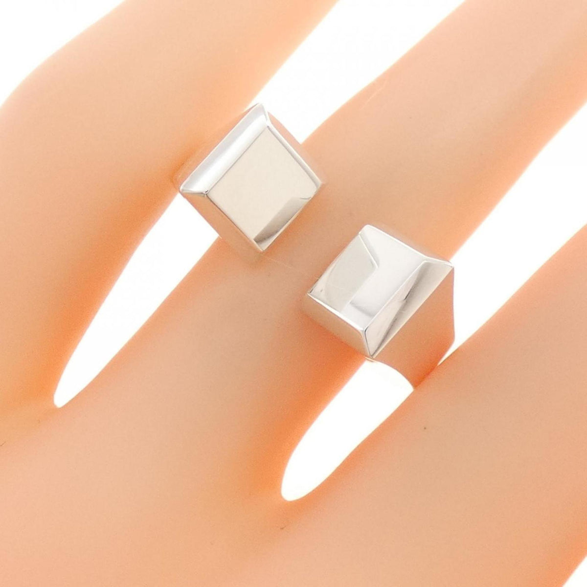 Hermes Silver 925 Band Ring (Pre-Owned)