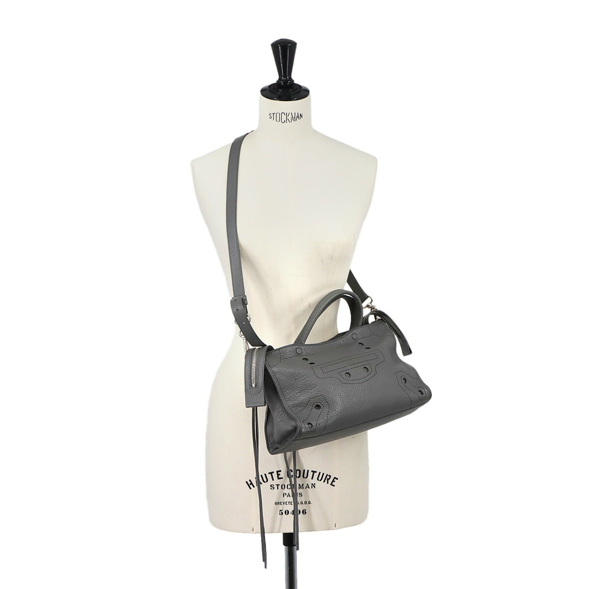 Balenciaga Gray Leather Handbag (Pre-Owned)