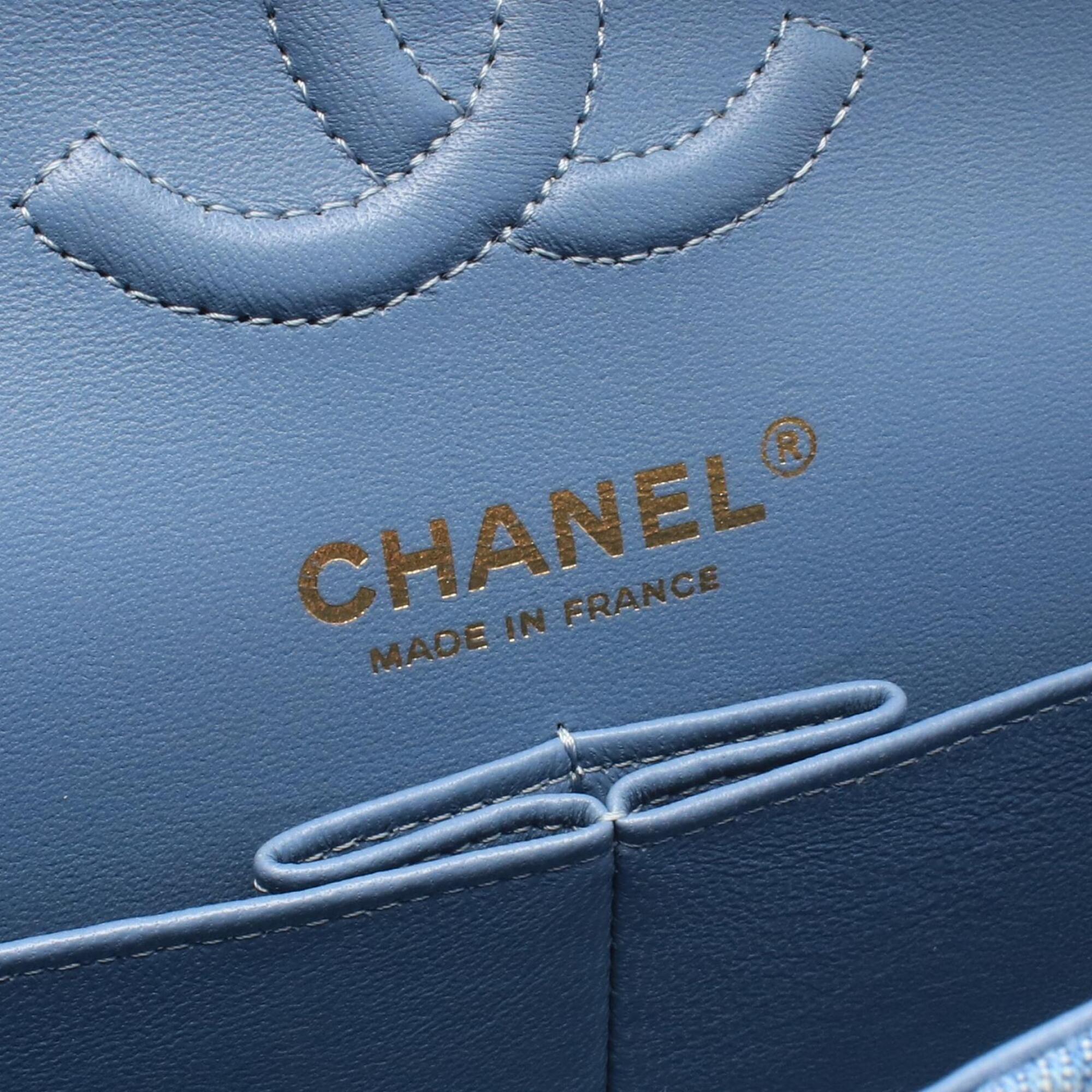 Chanel Blue Denim Handbag Shoulder Bag (Pre-Owned)