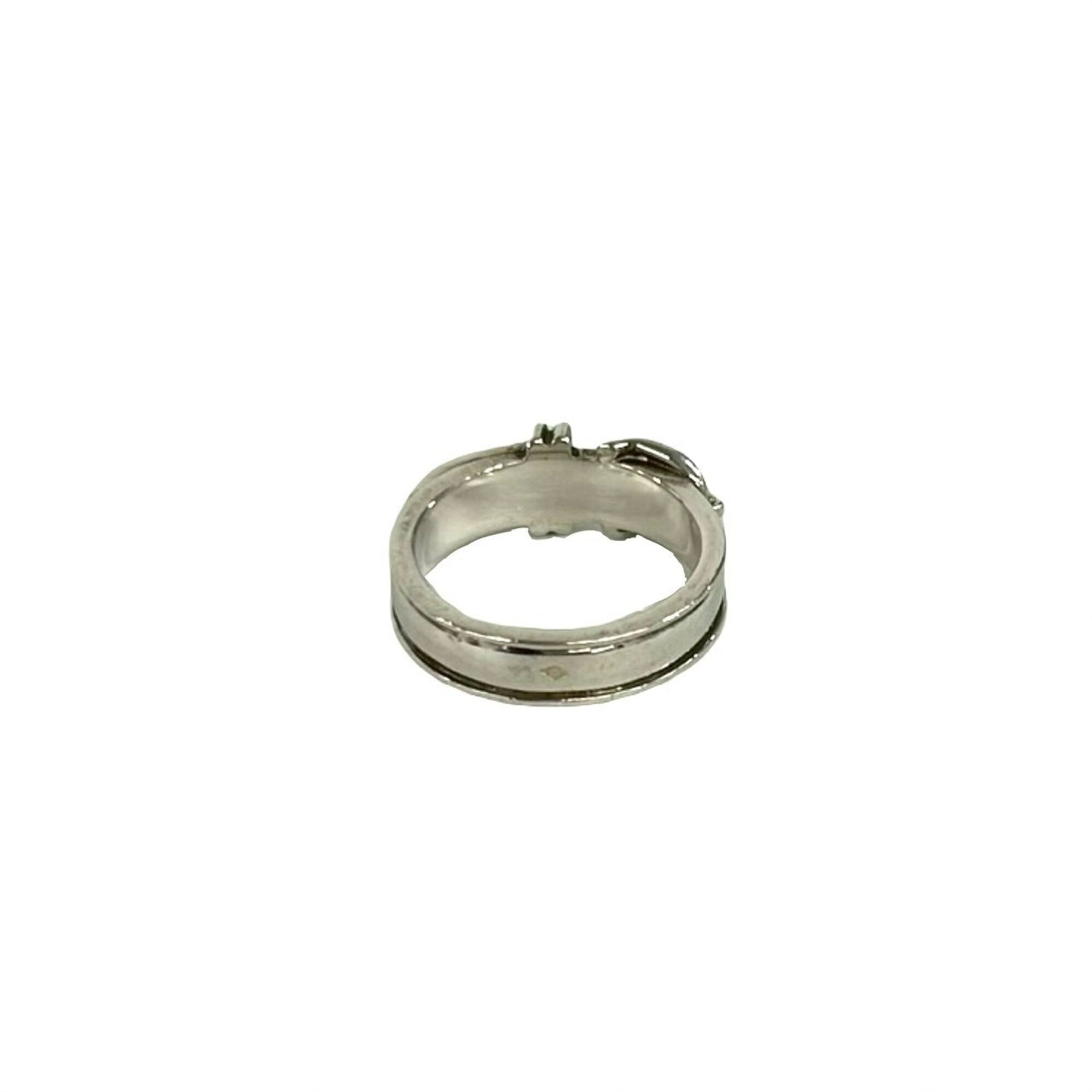 Hermes Silver Silver 925 Band Ring (Pre-Owned)