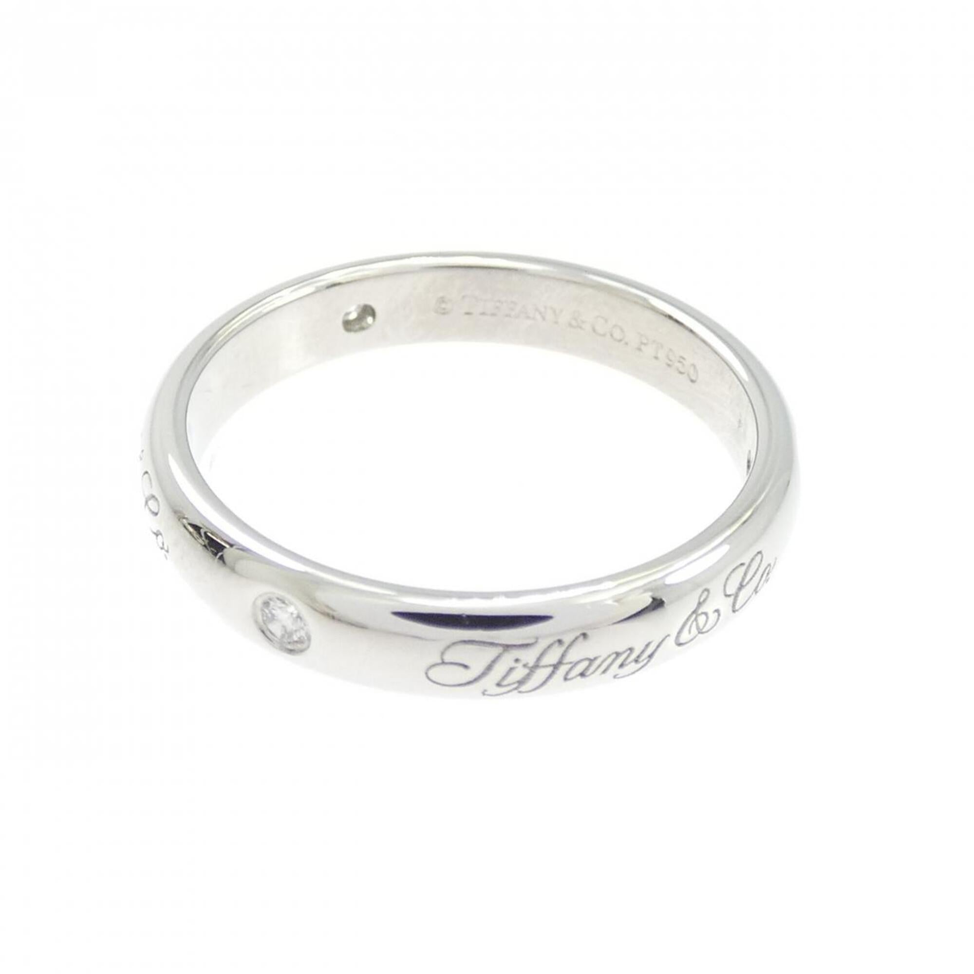 Tiffany Platinum Platinum 950 Band Ring (Pre-Owned)