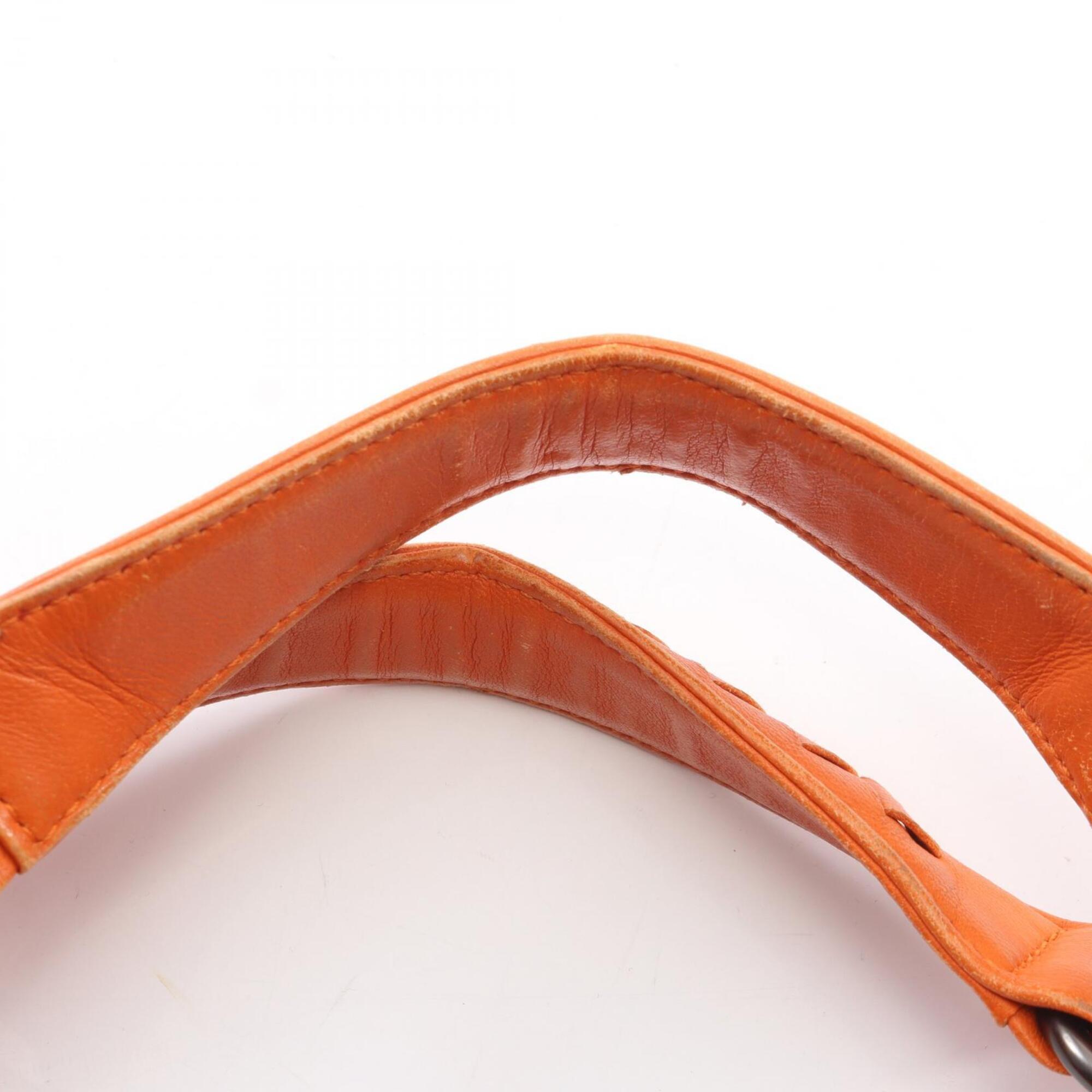 Bottega Veneta Orange Leather Shoulder Bag (Pre-Owned)
