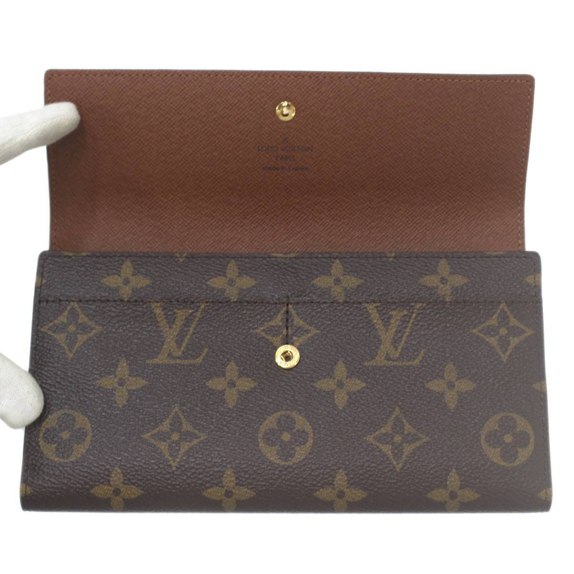 Louis Vuitton Monogram Brown Monogram Long Wallet (Tri-Fold) (Pre-Owned)