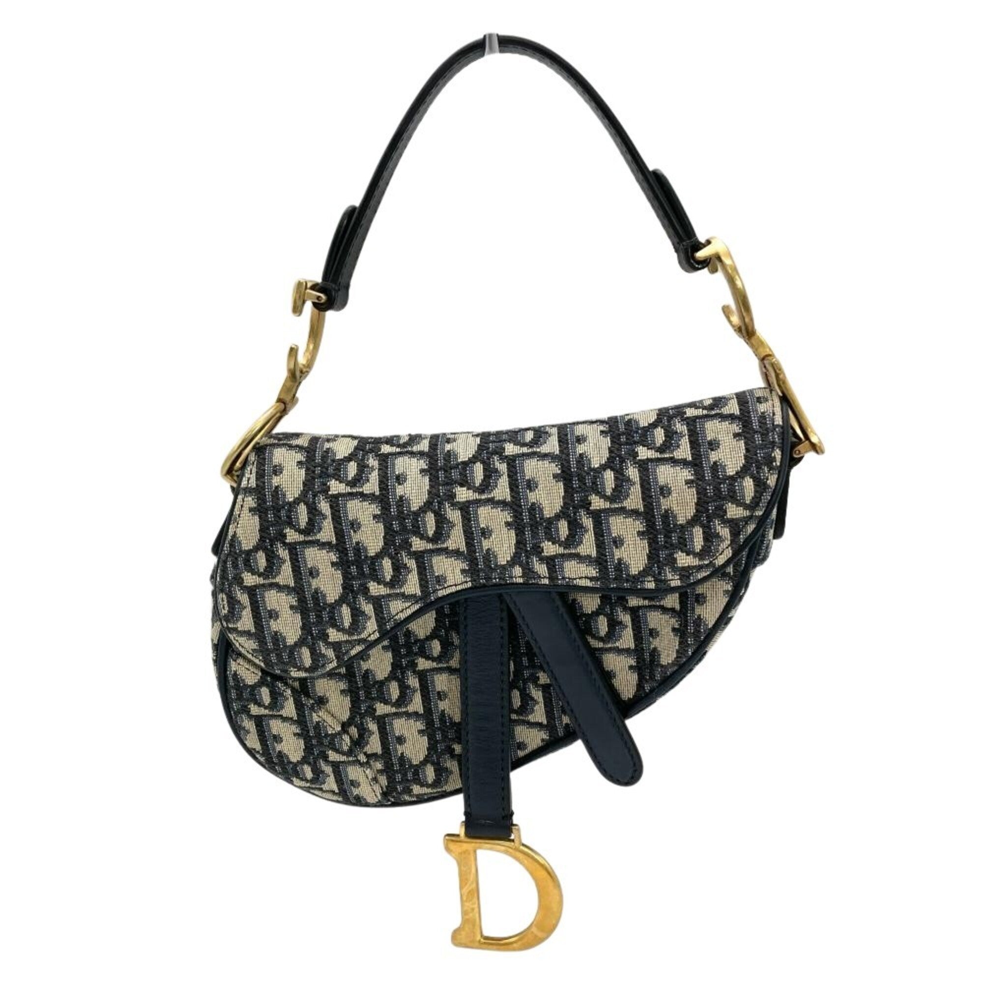 Christian Dior Navy Saddle Bag Shoulder Bag (Pre-Owned)