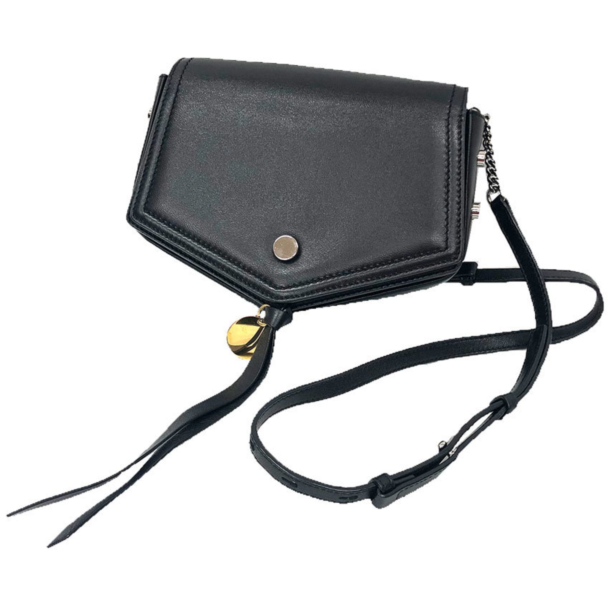 Jimmy Choo Black Leather Pochette Shoulder Bag (Pre-Owned)