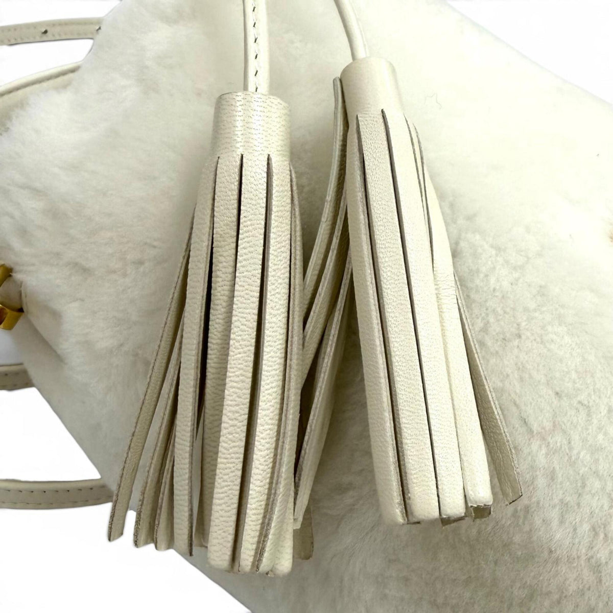 Miu Miu White Fur Shoulder Bag (Pre-Owned)