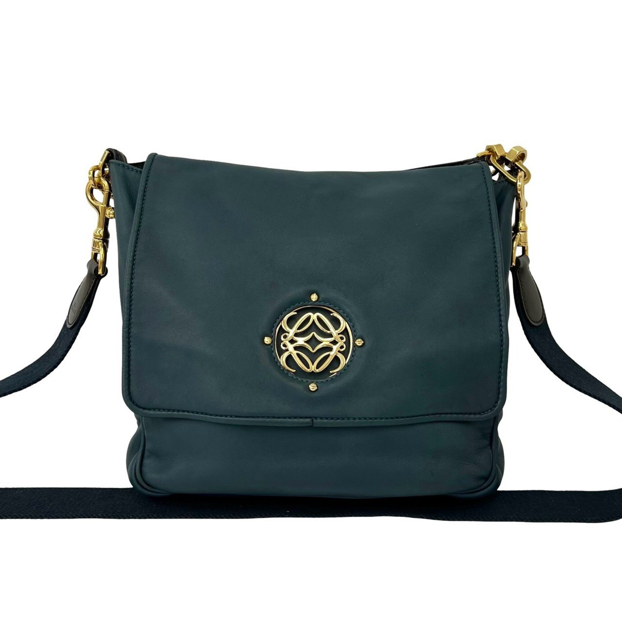 Loewe Blue Leather Shoulder Bag (Pre-Owned)