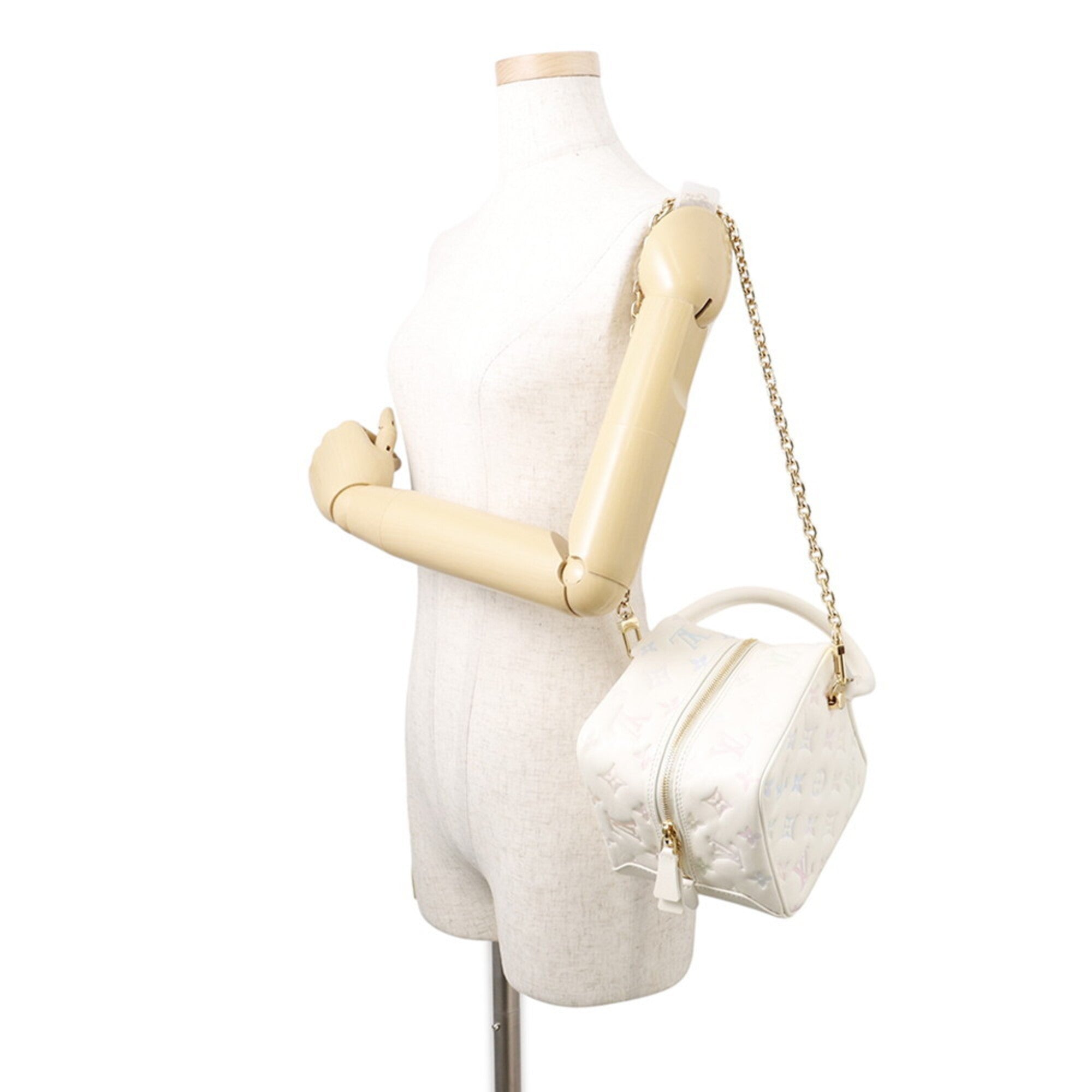 Louis Vuitton Multi-Color White Monogram Handbag Shoulder Bag (Pre-Owned)